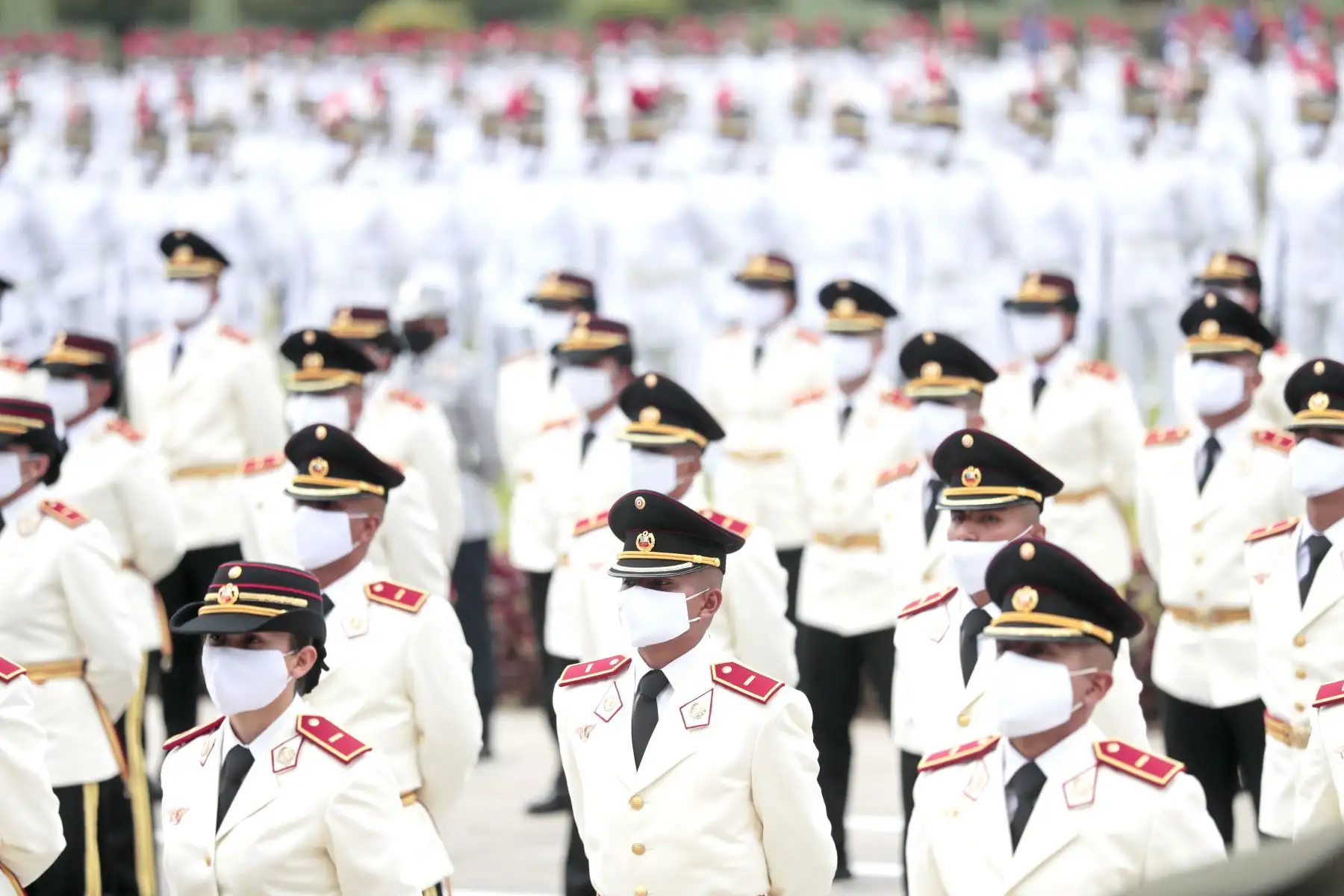 Presidente de la República, Pedro Castillo, asiste a la ceremonia de graduación de los alféreces y subtenientes de la Escuela Militar de Chorrillos “Coronel Francisco Bolognesi”.
Foto: ANDINA / Presidencia Perú