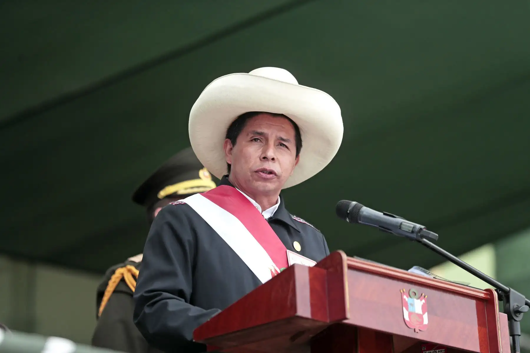 Presidente de la República, Pedro Castillo, asiste a la ceremonia de graduación de los alféreces y subtenientes de la Escuela Militar de Chorrillos “Coronel Francisco Bolognesi”.
Foto: ANDINA / Presidencia Perú