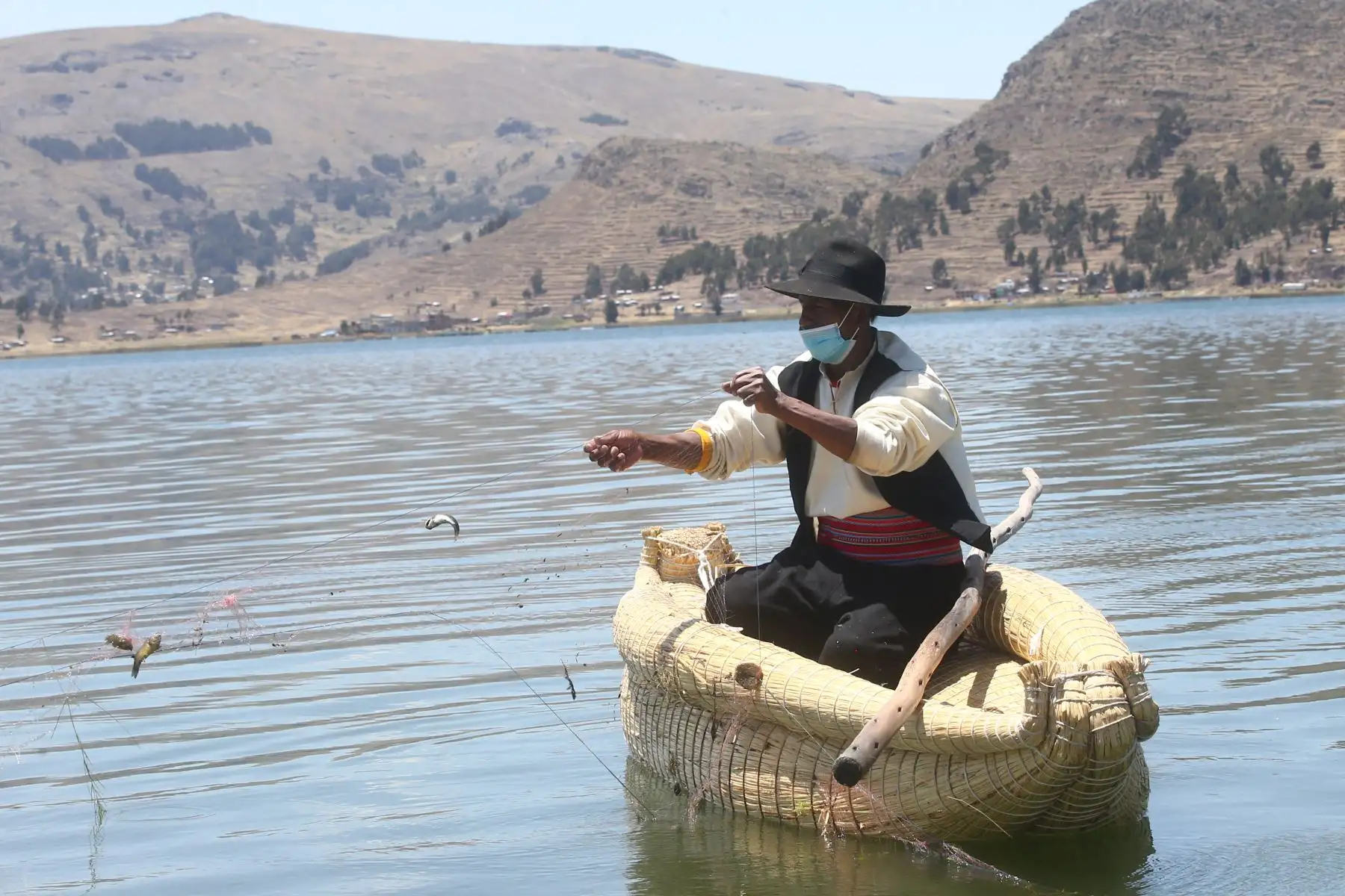 Isla de Uros Chimu en el Lago Titicaca. Foto: ANDINA/Vidal Tarqui