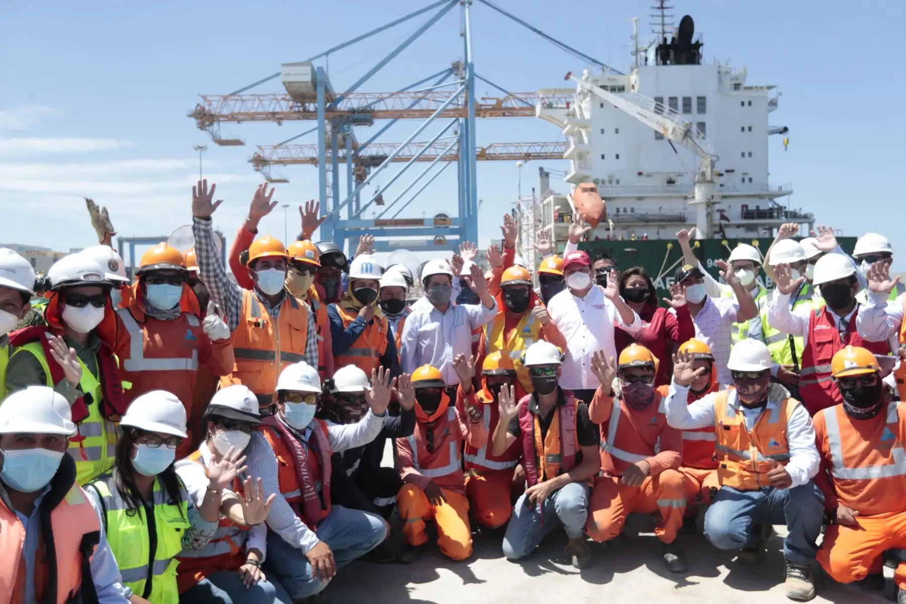 Presidente Pedro Castillo inspecciona los trabajos de ampliación del Terminal Portuario de Paita.
Foto: ANDINA/ Presidencia