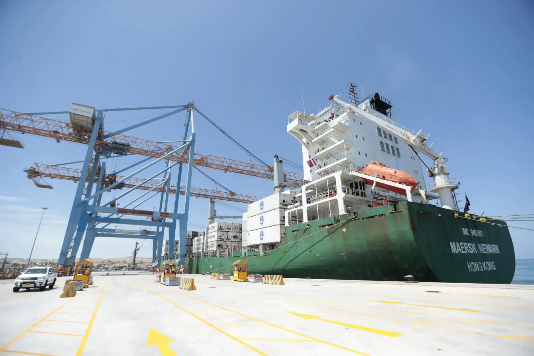 Presidente Pedro Castillo inspecciona los trabajos de ampliación del Terminal Portuario de Paita.
Foto: ANDINA/ Presidencia