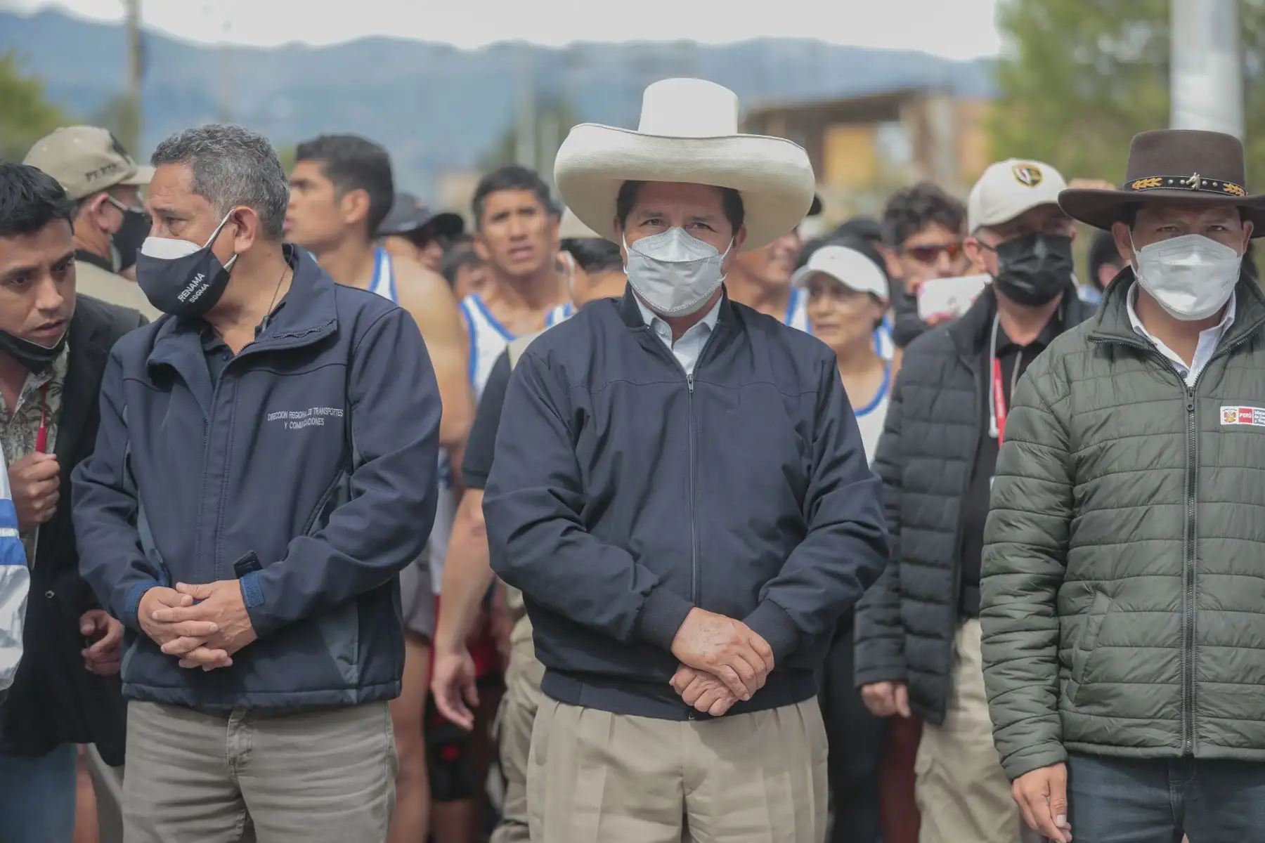 El presidente de la República, Pedro Castillo, dio inicio a la media maratón Bicentenario 21K que se desarrolla en el distrito de Baños del Inca, en la región Cajamarca. Foto: ANDINA/Prensa Presidencia