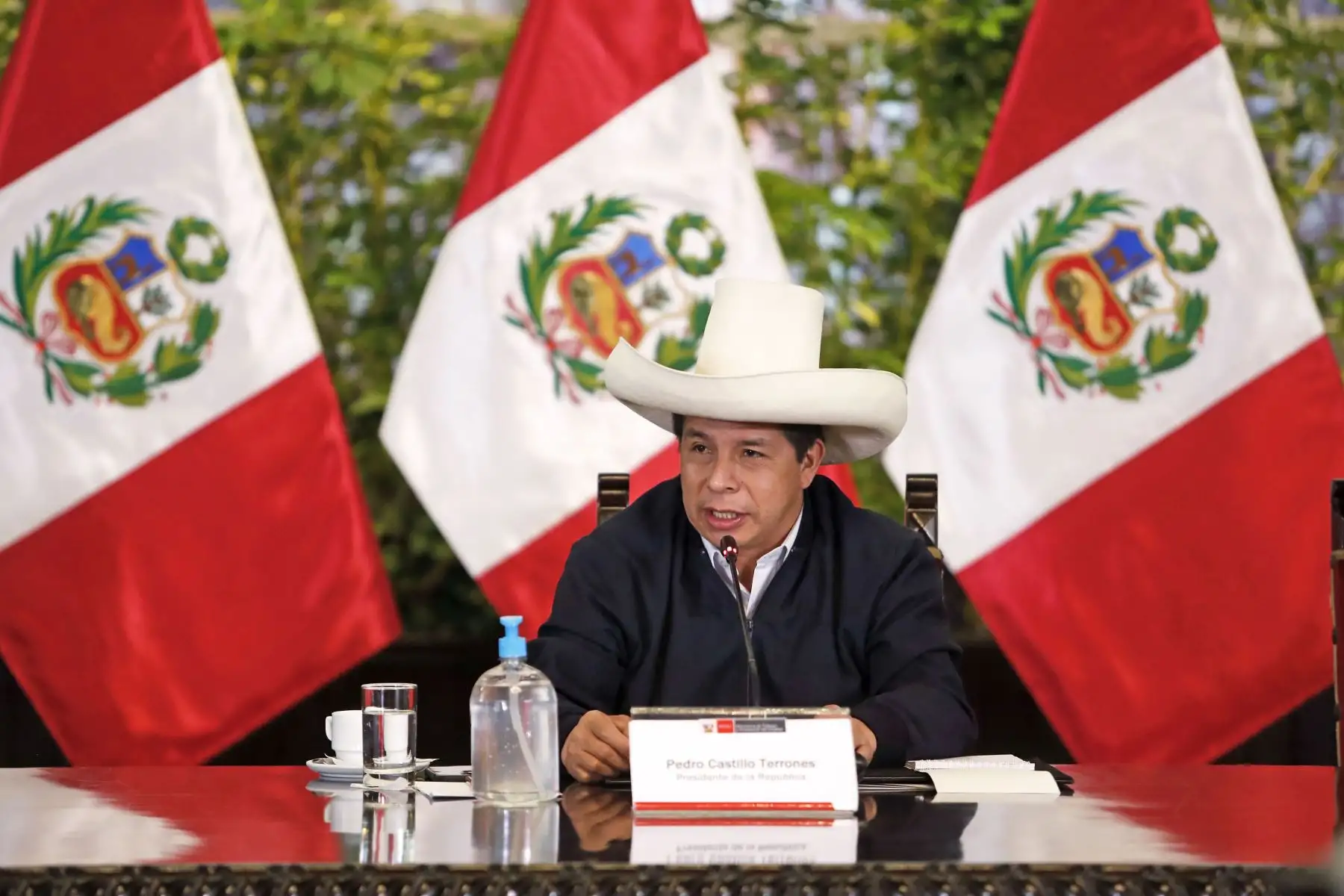 Presidente de la República Pedro Castillo, participa de la ceremonia de lanzamiento de la Escuela Nacional de Estudios Sindicales, organizado por el Ministerio de Trabajo y Promoción del Empleo – MTPE. Foto: ANDINA/Presidencia Perú