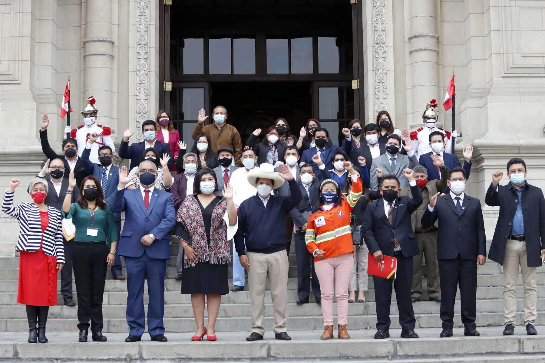 Presidente de la República Pedro Castillo, participa de la ceremonia de lanzamiento de la Escuela Nacional de Estudios Sindicales, organizado por el Ministerio de Trabajo y Promoción del Empleo – MTPE. Foto: ANDINA/Presidencia Perú