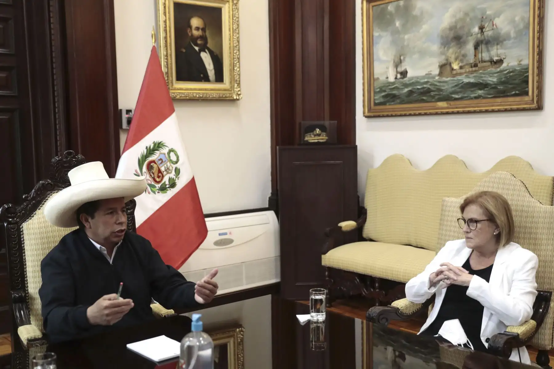 Presidente Pedro Castillo se reunió con periodistas y líderes de opinión, en Palacio de Gobierno.  Foto: ANDINA/Prensa Presidencia
