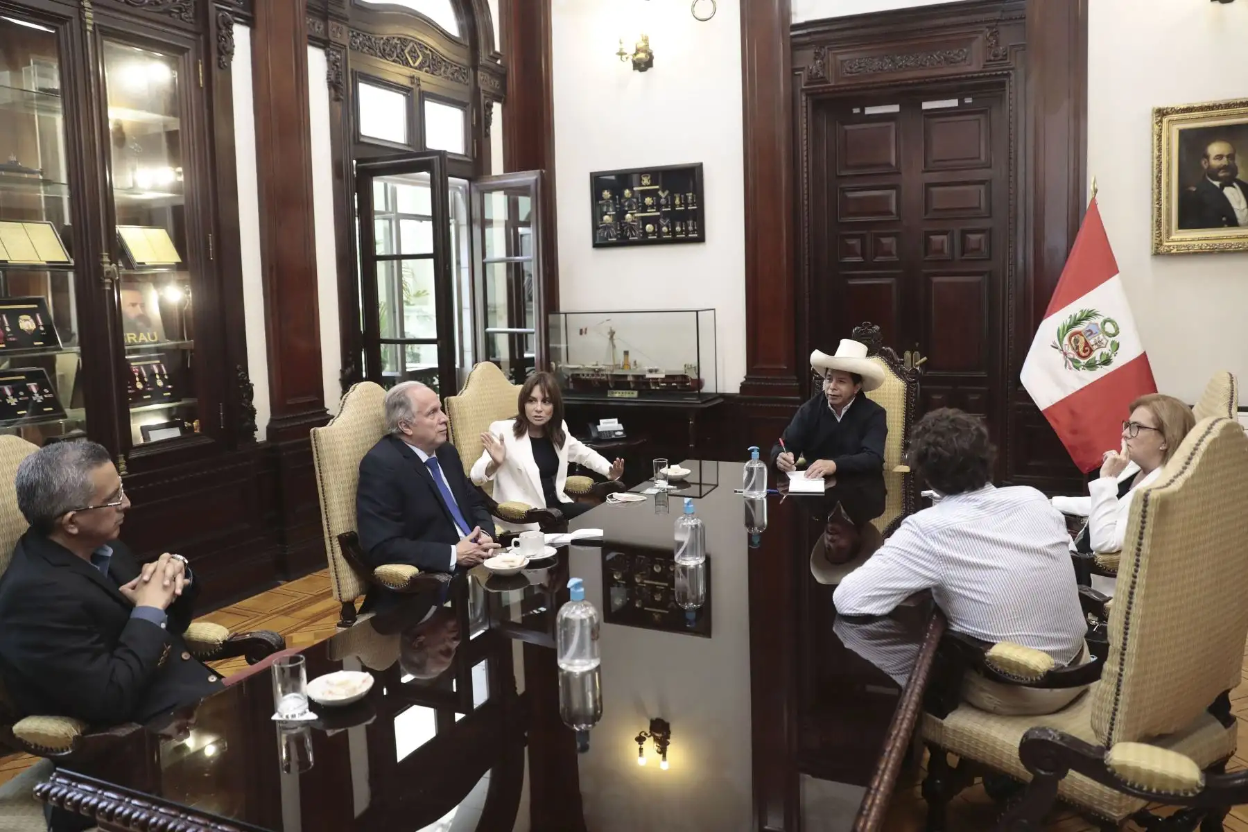 Presidente Pedro Castillo se reunió con periodistas y líderes de opinión, en Palacio de Gobierno.  Foto: ANDINA/Prensa Presidencia