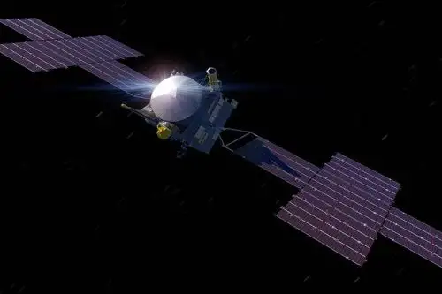 Según los datos obtenidos desde la Tierra, los científicos creen que el asteroide Psyche es una mezcla de metal y roca. Ilustración: NASA/JPL-Caltech/ASU.
