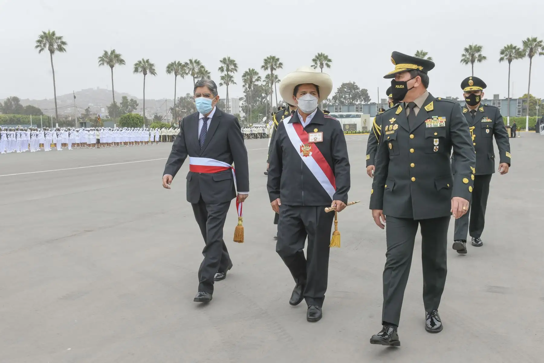 Presidente de la República, Pedro Castillo, asiste a la ceremonia de graduación de los cadetes de la Escuela de Oficiales de la PNP.
Foto: Andina/Presidencia Perú