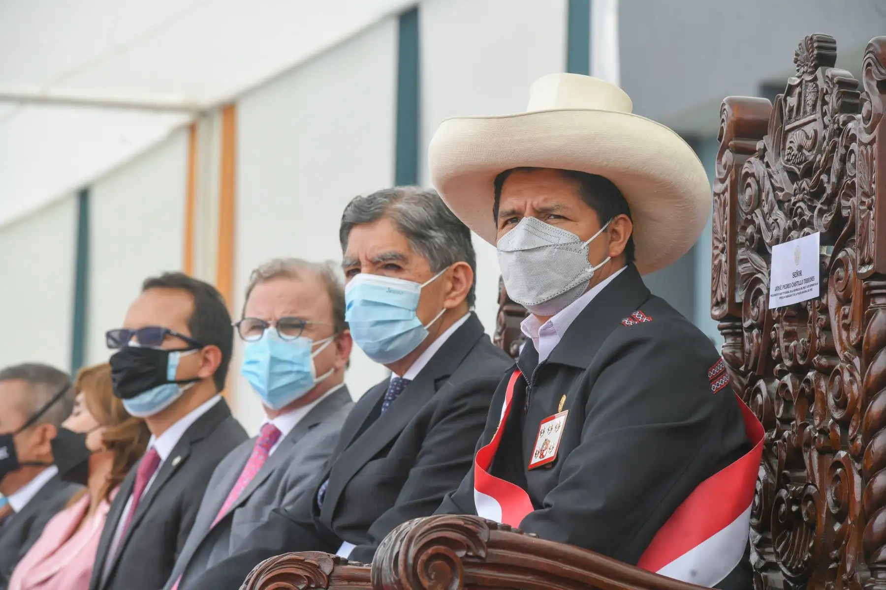 Presidente de la República, Pedro Castillo, asiste a la ceremonia de graduación de los cadetes de la Escuela de Oficiales de la PNP.
Foto: Andina/Presidencia Perú