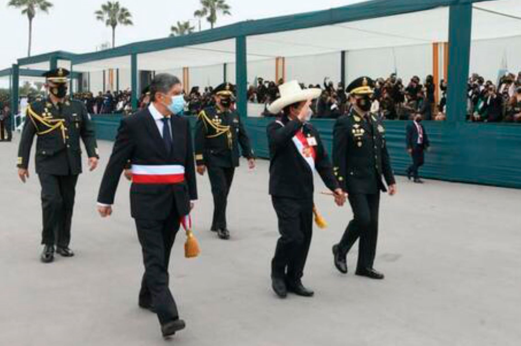 El presidente asistió a la ceremonia acompañado del ministro del interior, Avelino Guillen. Foto: ANDINA/Mininter