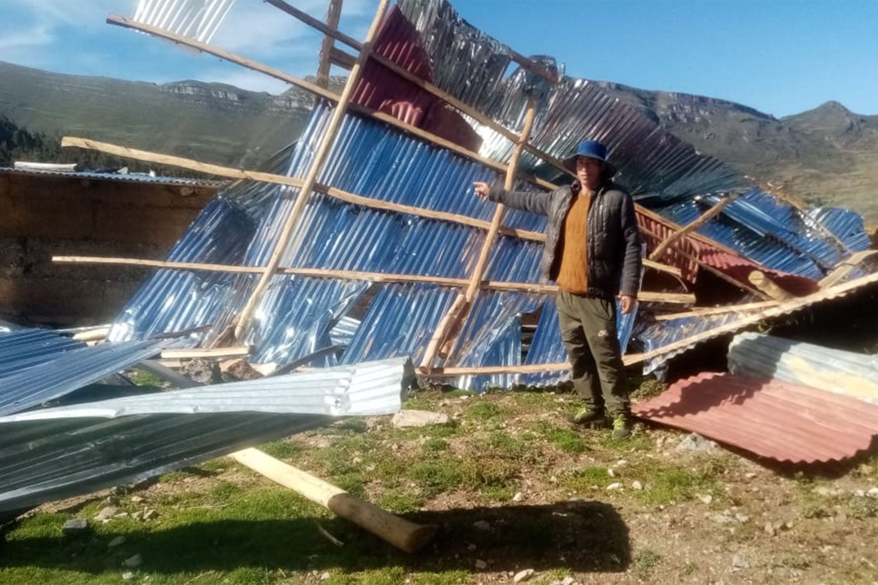 Áncash: fuertes vientos afectan al menos cuatro viviendas en distrito de Paucas
