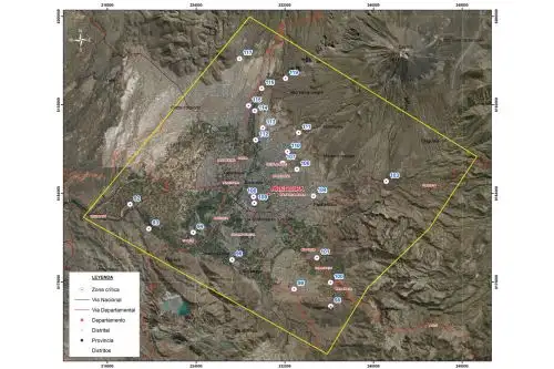 En caso de la ocurrencia de lluvias intensas y/o prolongadas, se pueden generar riadas y flujos de lodo por las quebradas que drenan del Misti. Foto: ANDINA/Ingemmet