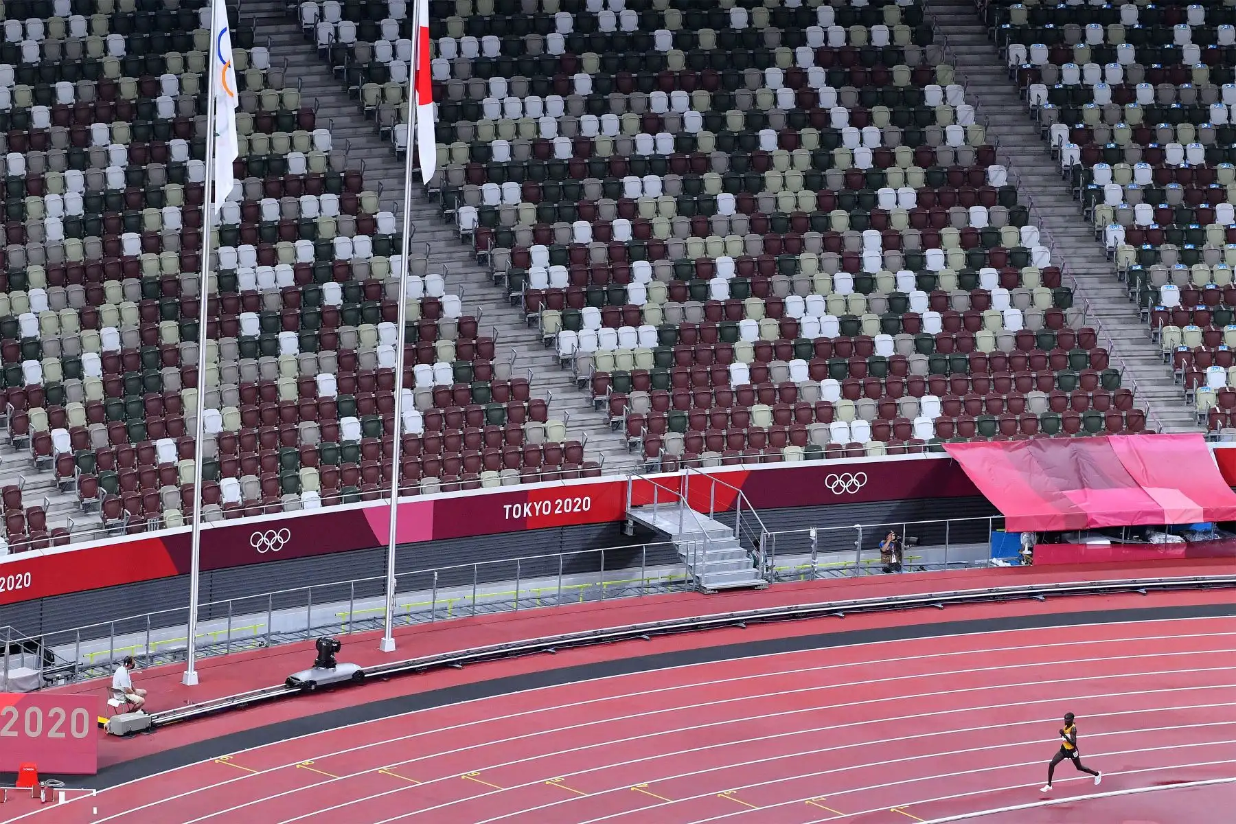 Una descripción general muestra a Stephen Kissa de Uganda compitiendo en la final masculina de 10000 m durante los Juegos Olímpicos de Tokio 2020 en el Estadio Olímpico de Tokio el 30 de julio de 2021.
Foto: AFP