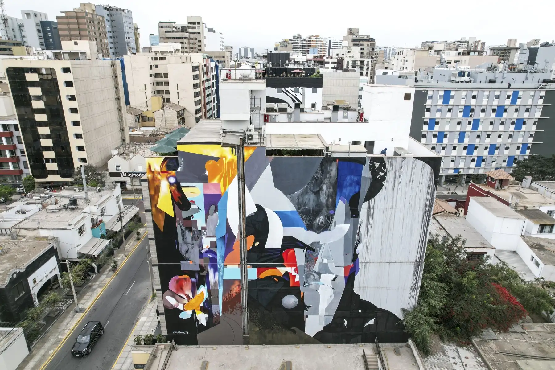 Murales pintados por artistas urbanos se exhiben en paredes de edificios y casas de Miraflores. Los jóvenes artistas imponen sus coloridas obras en paredes que anteriormente lucían vacías. Foto: ANDINA/Jhonel Rodríguez Robles