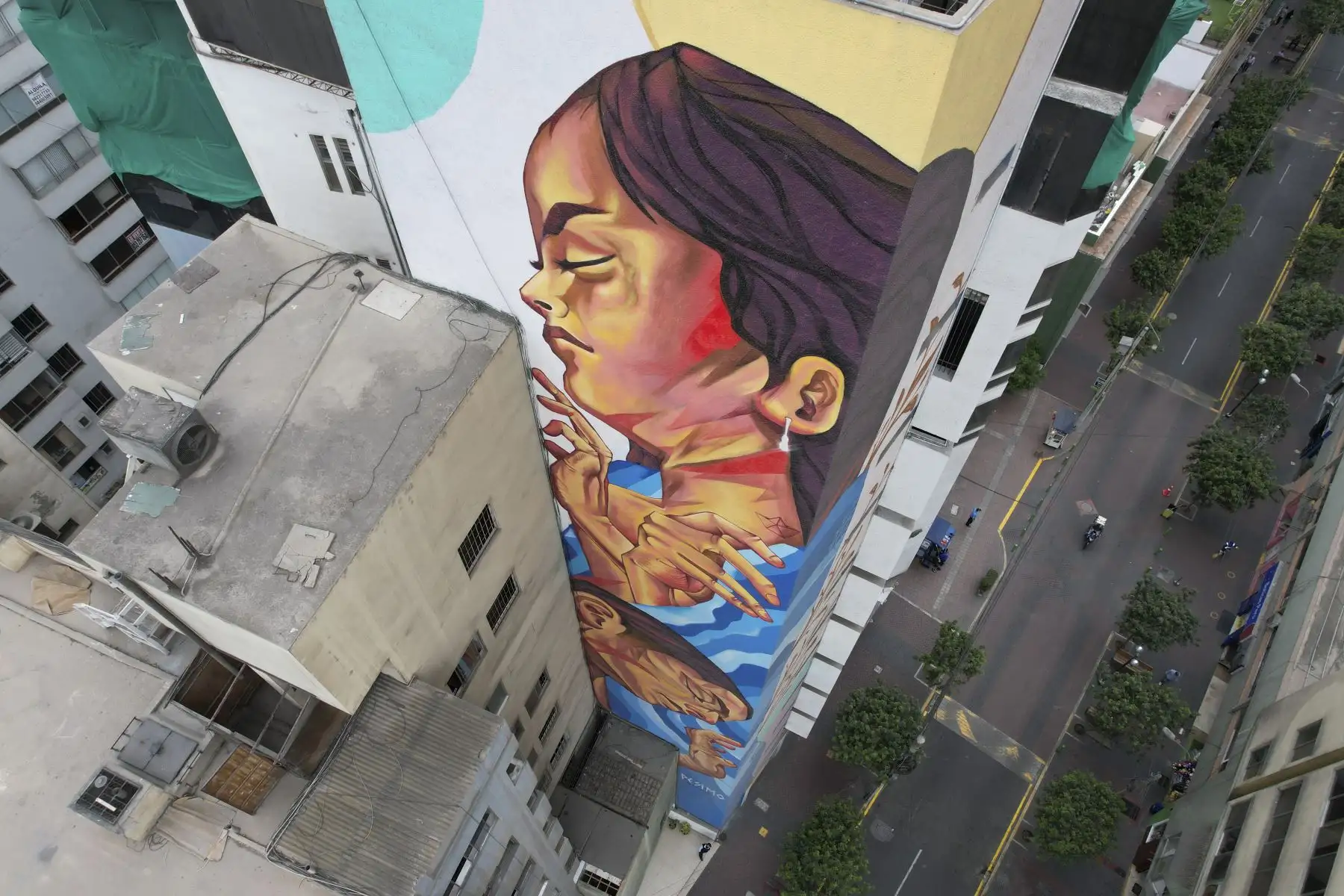 Murales pintados por artistas urbanos se exhiben en paredes de edificios y casas de Miraflores. Los jóvenes artistas imponen sus coloridas obras en paredes que anteriormente lucían vacías. Foto: ANDINA/Jhonel Rodríguez Robles