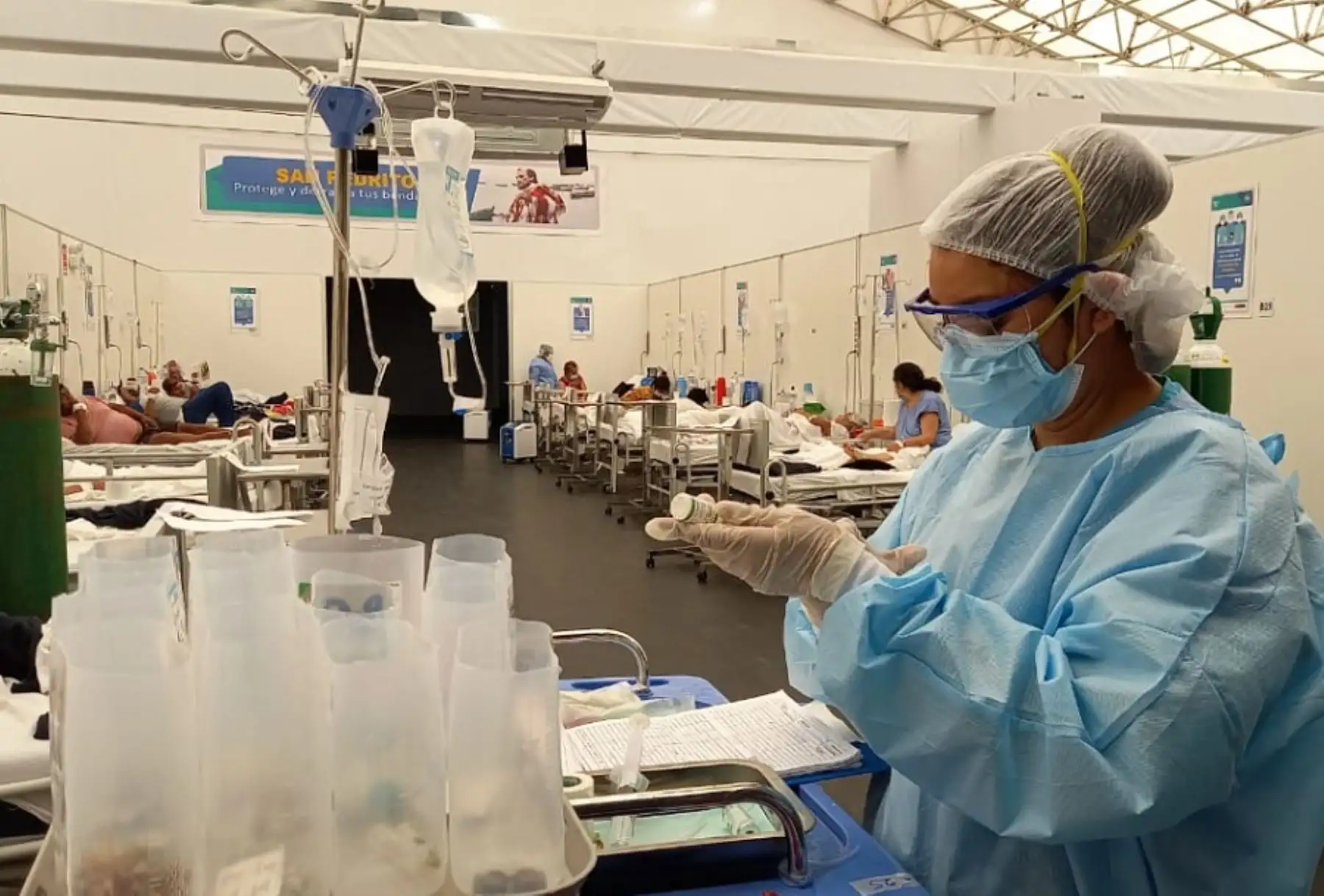 La ocupación de camas UCI por casos de covid-19 llega al 100 % en los hospitales de la costa de la región Áncash. ANDINA/Difusión