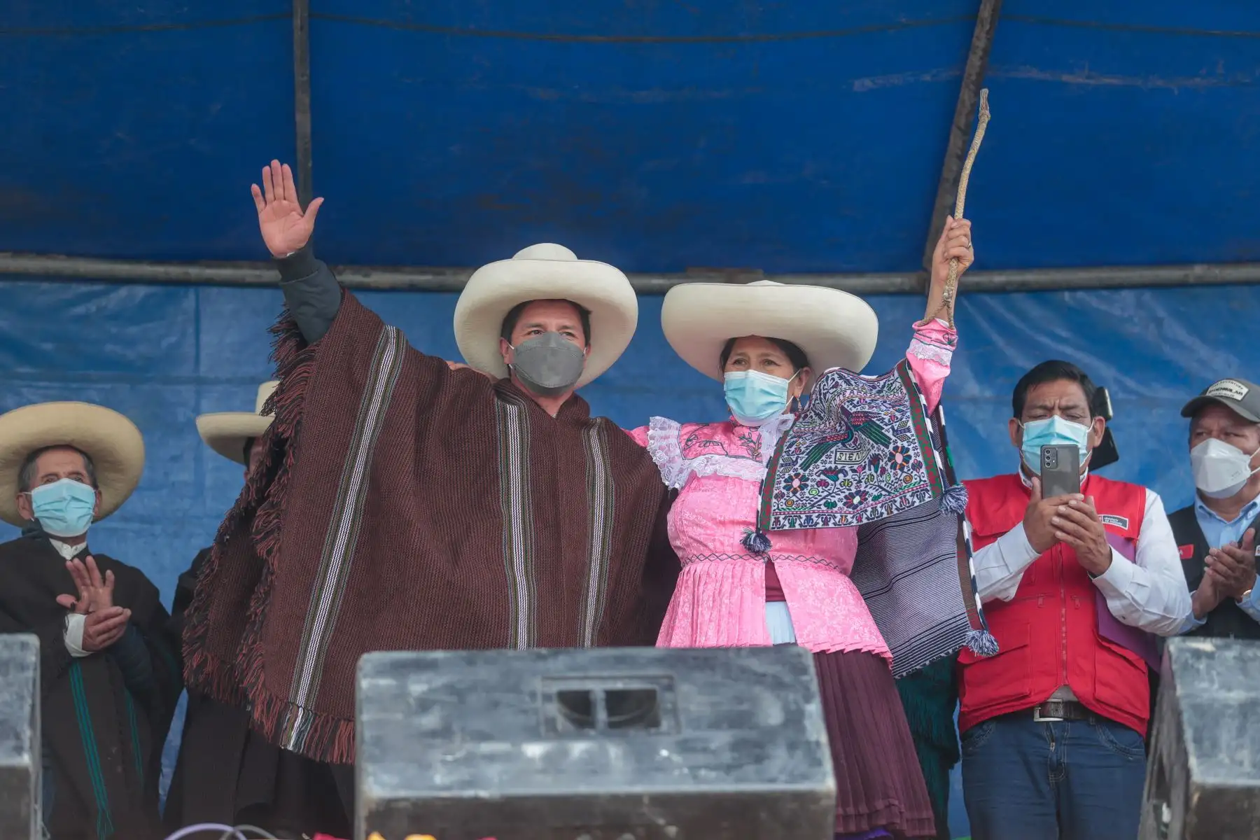 Presidente de la Repúplica, Pedro Castillo participa en la ceremonia por el 45 aniversario de las Rondas Campesinas de Cuyumalca y del Perú, en Chota, Cajamarca.
Foto: ANDINA/ Prensa Presidencia