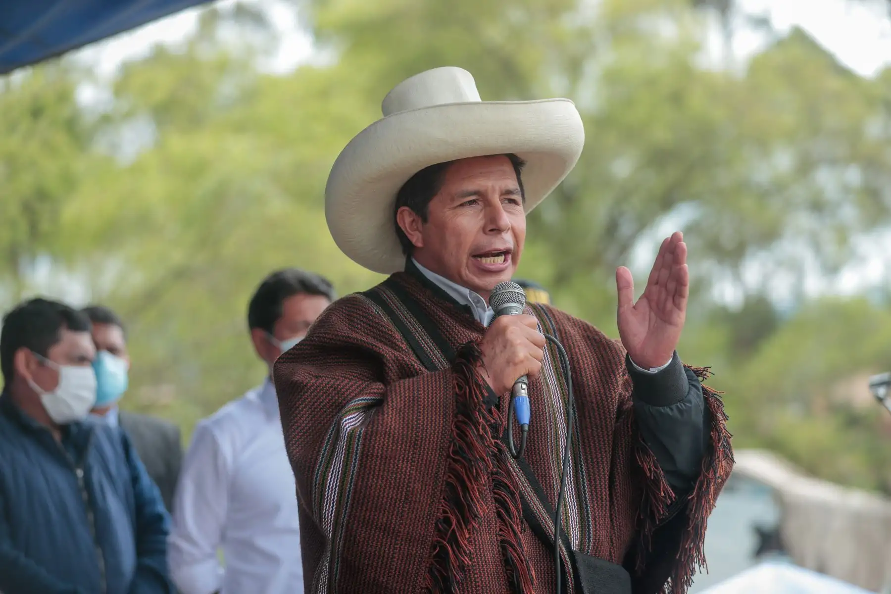 Presidente de la Repúplica, Pedro Castillo participa en la ceremonia por el 45 aniversario de las Rondas Campesinas de Cuyumalca y del Perú, en Chota, Cajamarca.
Foto: ANDINA/ Prensa Presidencia