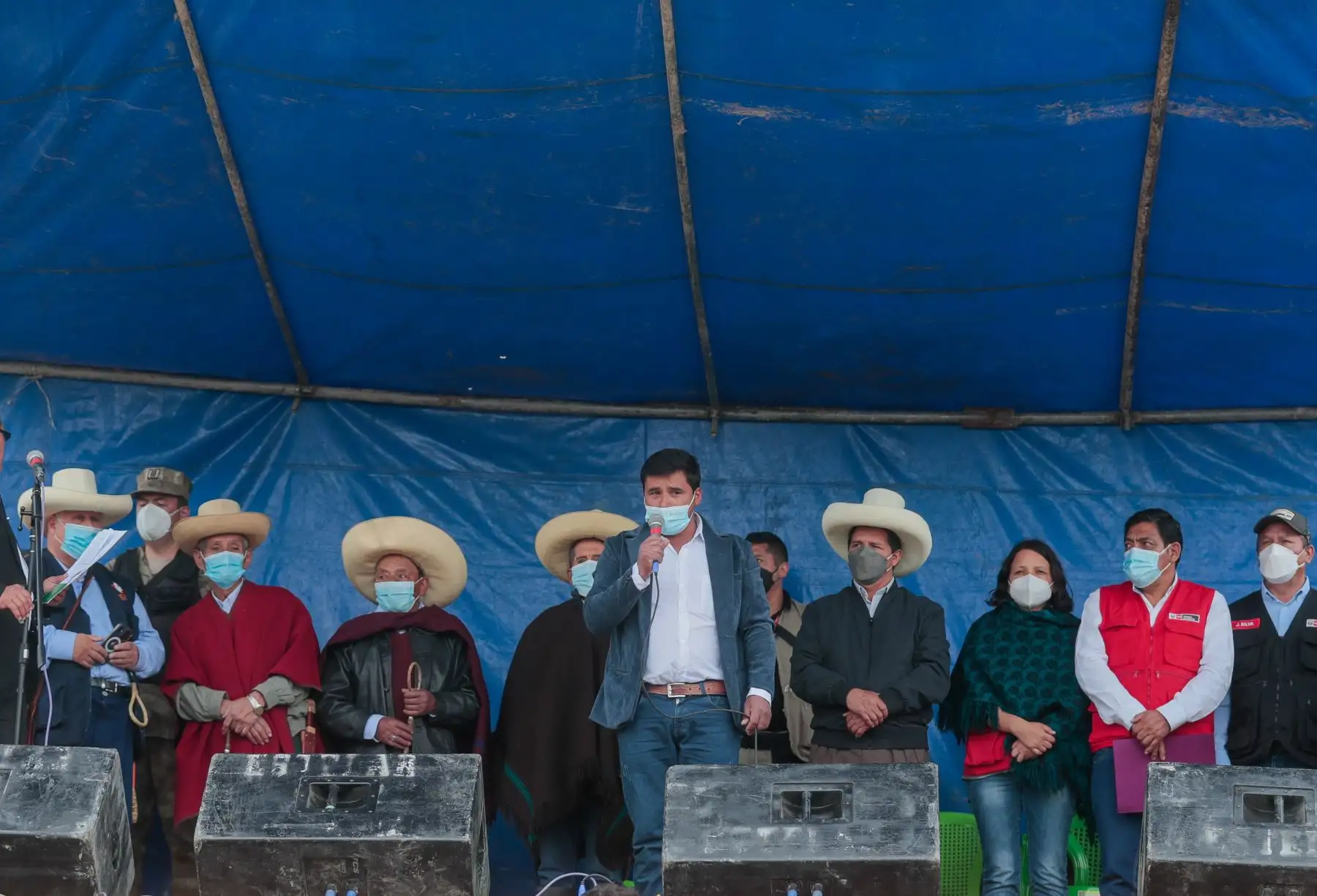 Presidente de la Repúplica, Pedro Castillo participa en la ceremonia por el 45 aniversario de las Rondas Campesinas de Cuyumalca y del Perú, en Chota, Cajamarca.
Foto: ANDINA/ Prensa Presidencia