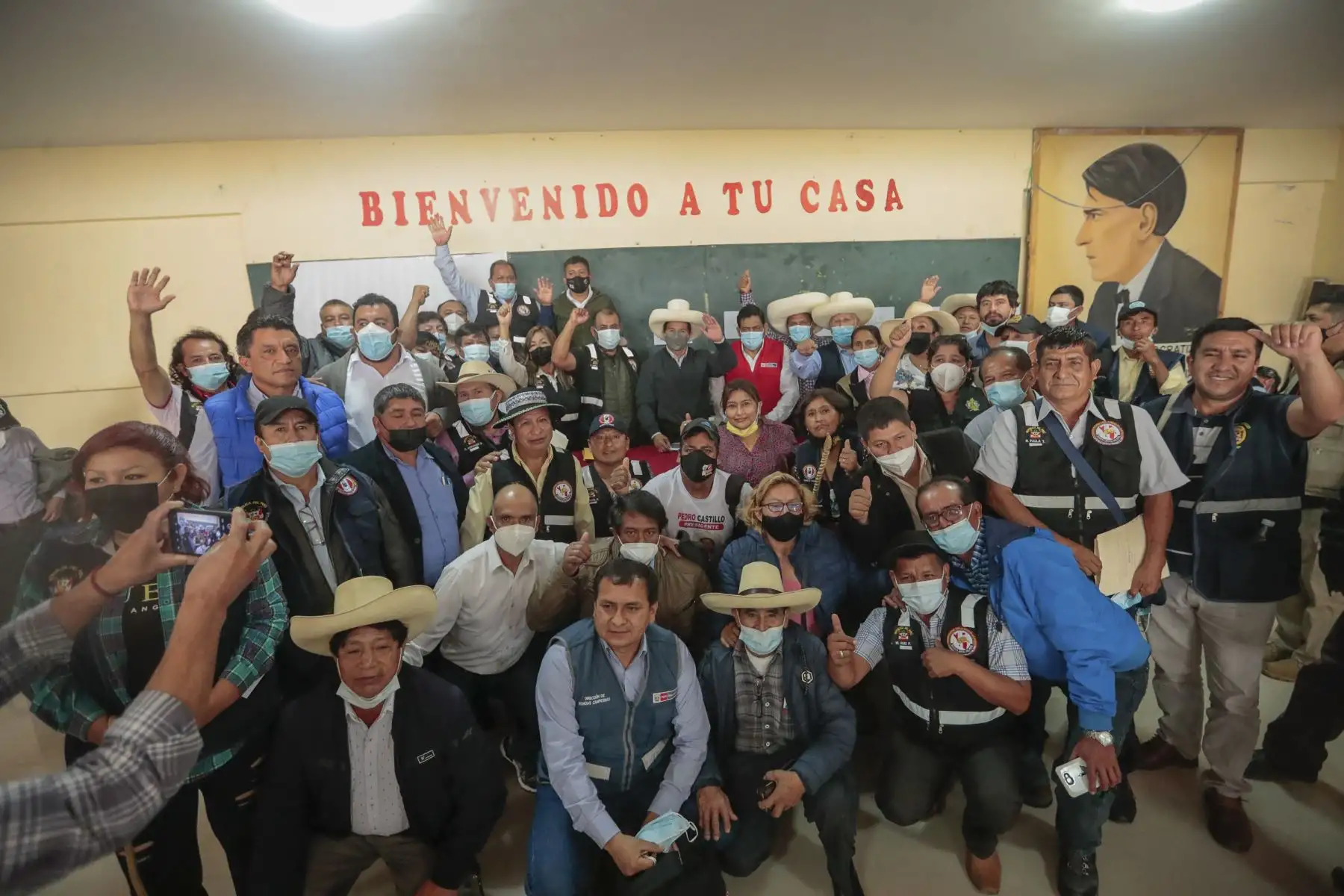 El presidente Pedro Castillo se reunió con dirigentes de Rondas Campesinas de diversas regiones y provincias, en la provincia de Chota, Cajamarca. Foto: ANDINA/Prensa Presidencia