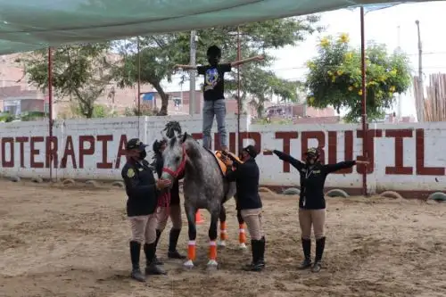 La Policía Nacional del Perú (PNP) retomó un programa que inició el 2018 en Trujillo, pero que fue suspendido a causa de la pandemia de la covid-19: la equinoterapia para niños con discapacidad y autismo.