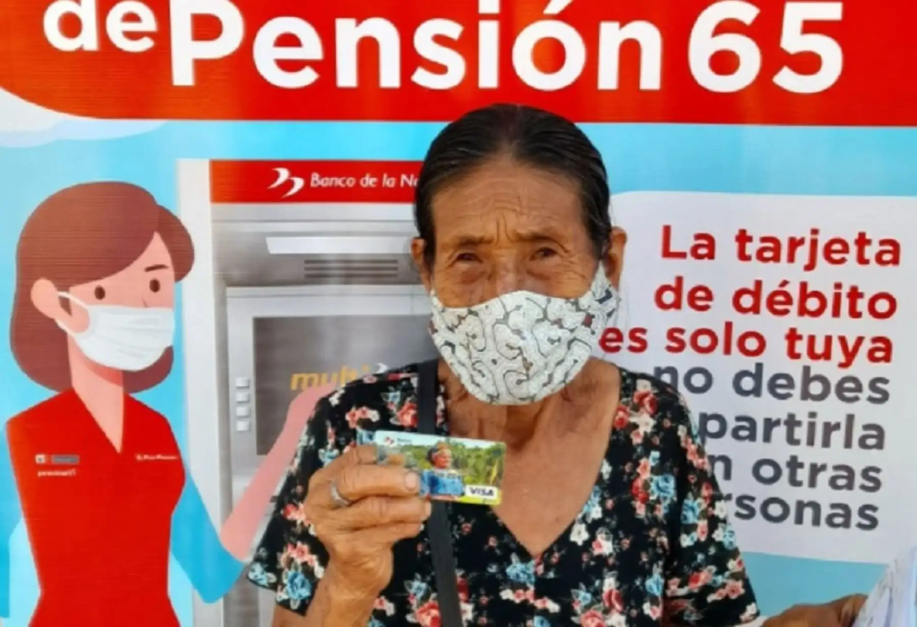 Al cierre de este 2021, un total de 23 140 usuarios y usuarias del Programa Nacional de Asistencia Solidaria Pensión 65, del Ministerio de Desarrollo e Inclusión Social usan tarjeta de débito y disponen a voluntad y cuando creen conveniente de la subvención económica bimestral en cualquiera de los cajeros automáticos o agentes Multired del Banco de la Nación, en todo el territorio nacional.