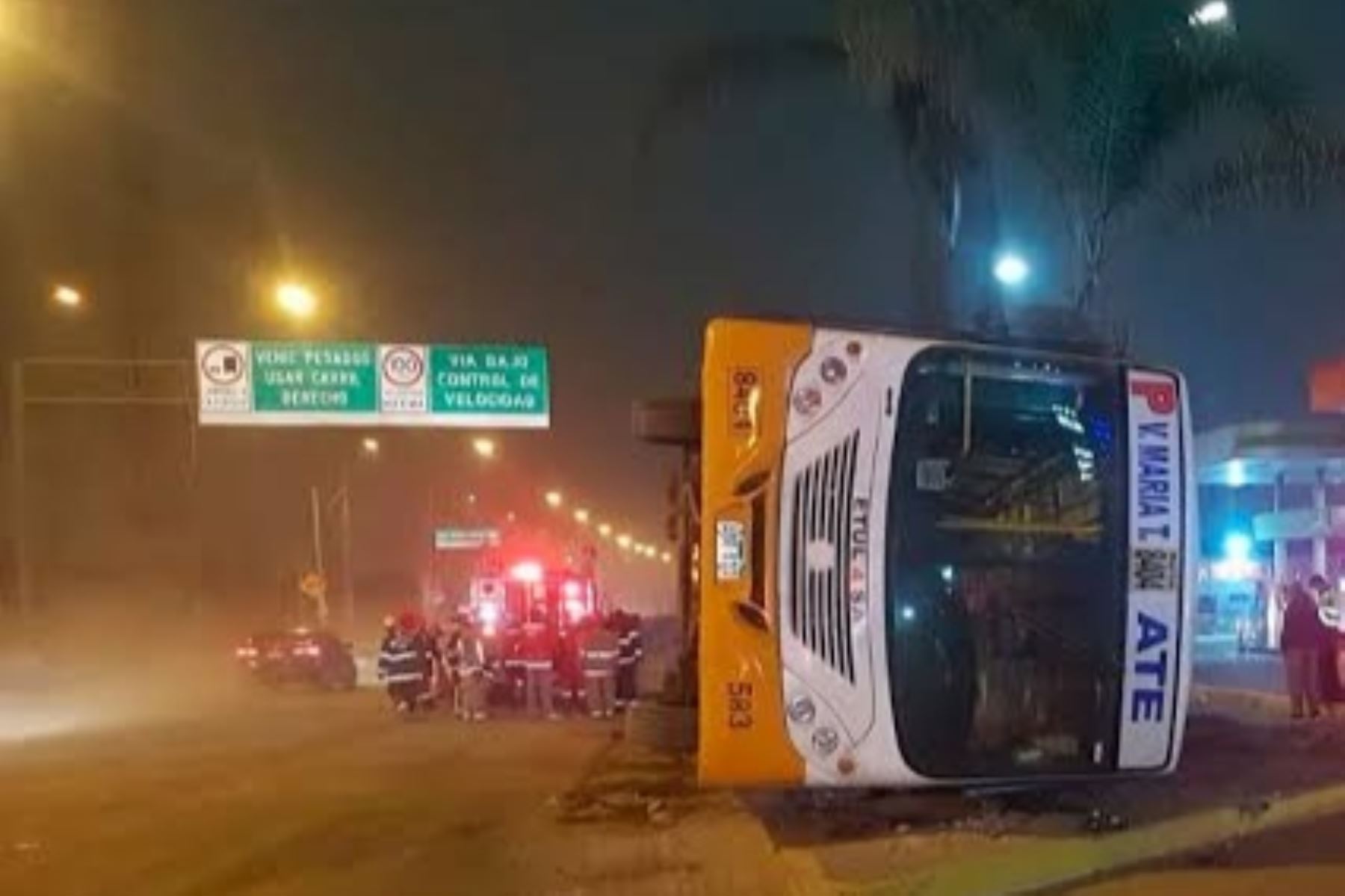 ATU inhabilitará a bus que participó en choque múltiple en Av. Huachipa y dejó 9 heridos