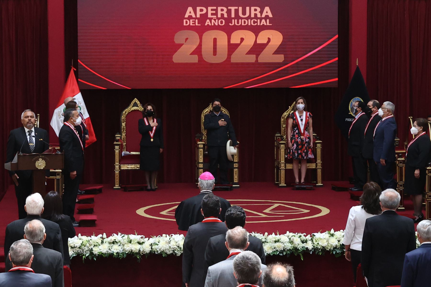 El presidente Pedro Castillo participa en la ceremonia de apertura del año judicial 2022. Foto: ANDINA/Jhonel Rodríguez.