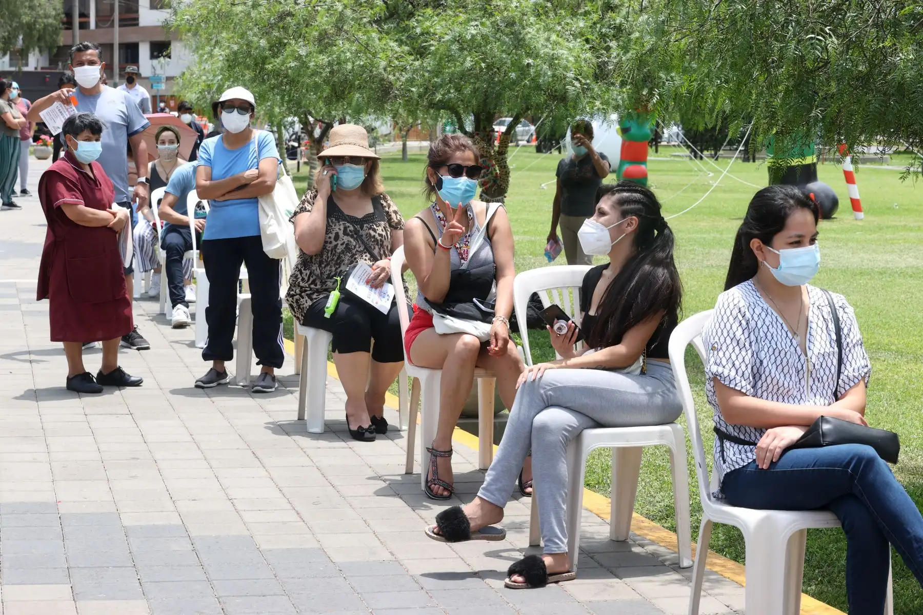 El Ministerio de Salud a través de la Dirección de Redes Integradas de Salud (Diris) Lima Centro en San Borja, realizará un cerco epidemiológico ante el incremento de casos COVID-19. Foto: ANDINA/ Vidal Tarqui