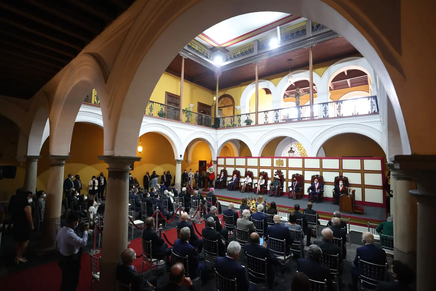 El presidente Pedro Castillo participa en la ceremonia de apertura del año jurisdiccional del Tribunal Constitucional. Foto: ANDINA/ Jhonel Rodríguez
