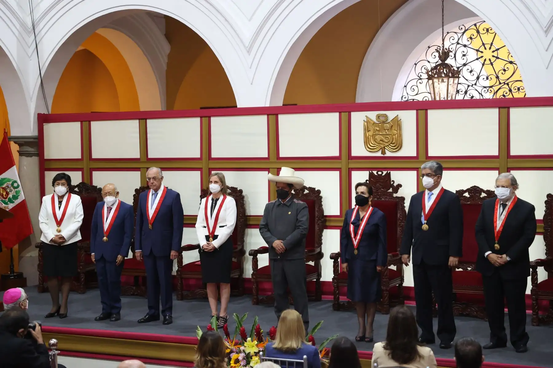 El presidente Pedro Castillo participa en la ceremonia de apertura del año jurisdiccional del Tribunal Constitucional. Foto: ANDINA/ Jhonel Rodríguez