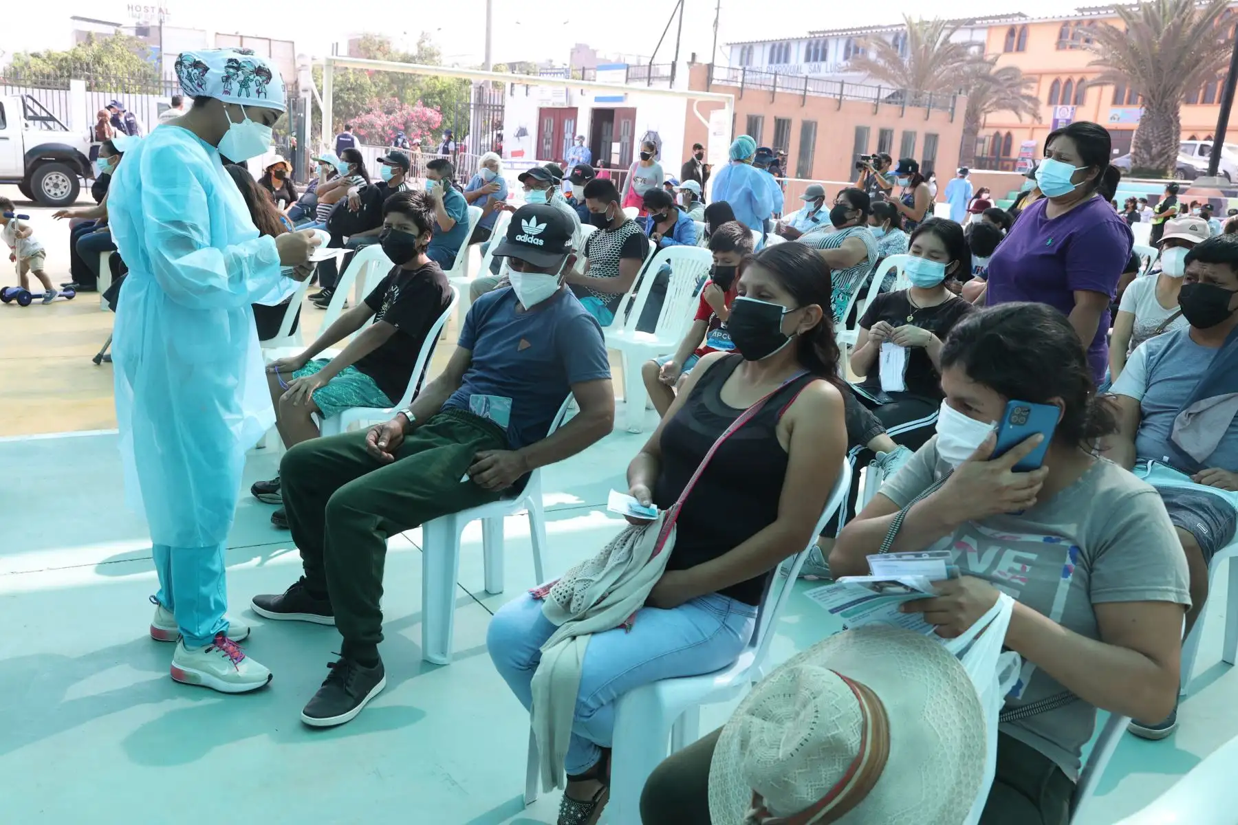 Minsa inaugura punto de atención para toma de muestra y diagnóstico molecular de la COVID-19 en Huaycán.
Centro de Salud Señor de los Milagros. Foto: ANDINA/ Vidal Tarqui