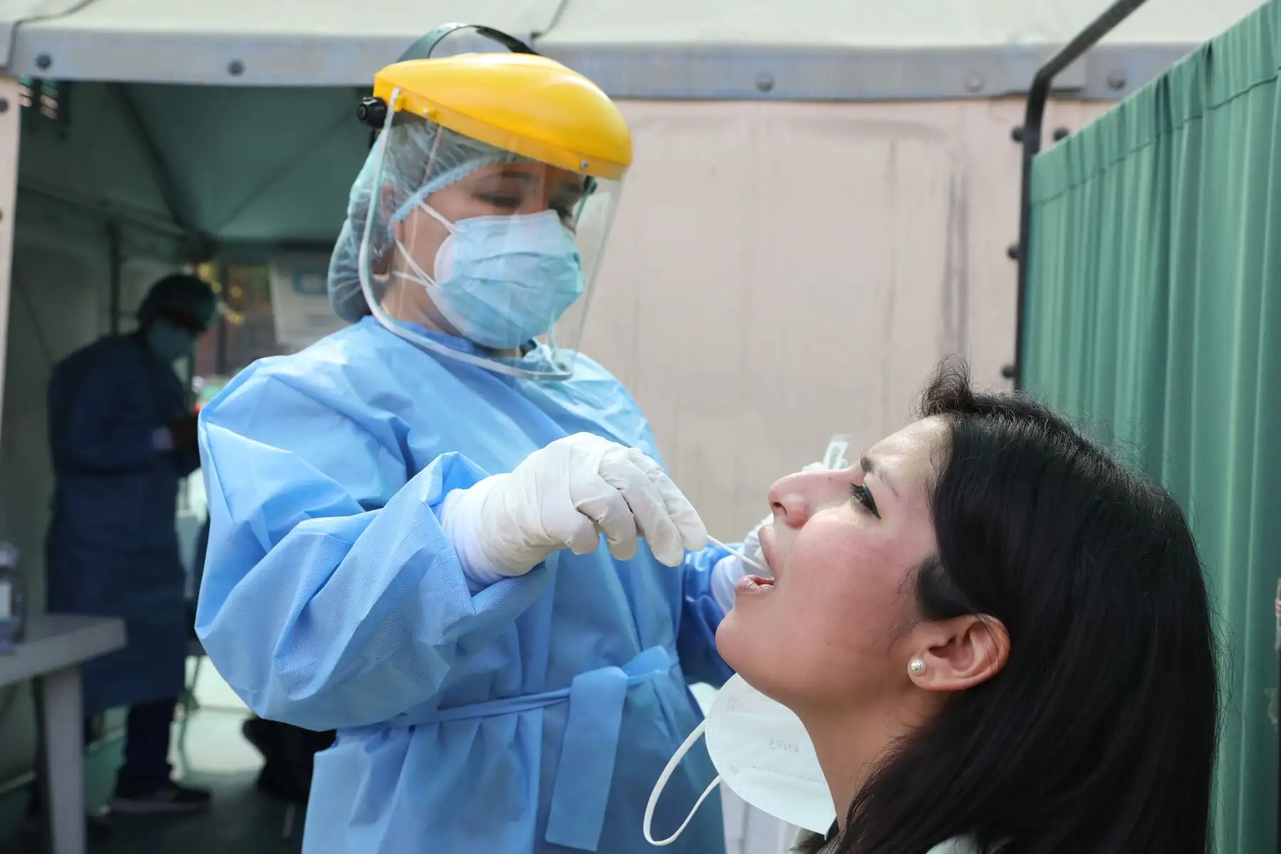 Minsa inaugura punto de atención para toma de muestra y diagnóstico molecular de la COVID-19 en Huaycán.
Centro de Salud Señor de los Milagros. Foto: ANDINA/ Vidal Tarqui