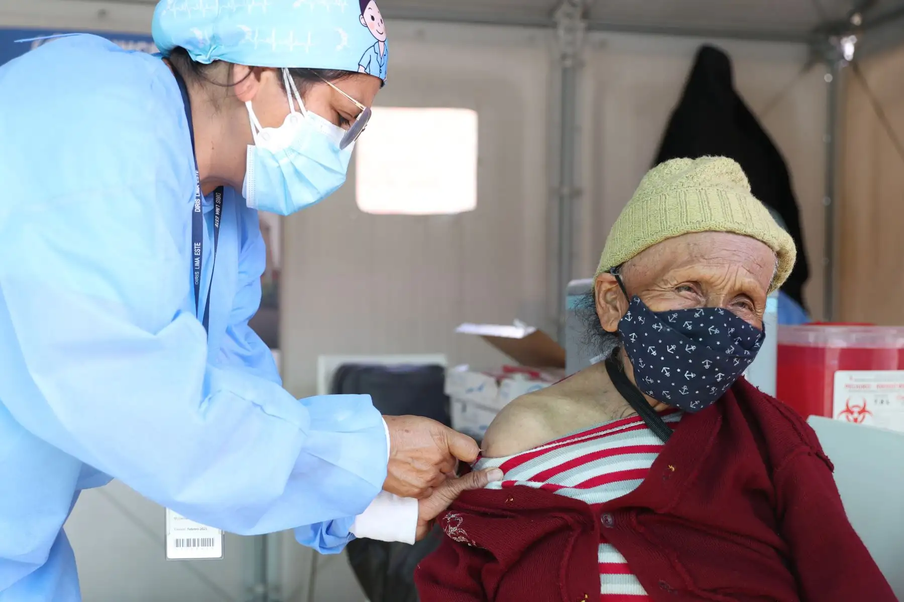 Minsa inaugura punto de atención para toma de muestra y diagnóstico molecular de la COVID-19 en Huaycán.Centro de Salud Señor de los Milagros. Foto: ANDINA/ Vidal Tarqui