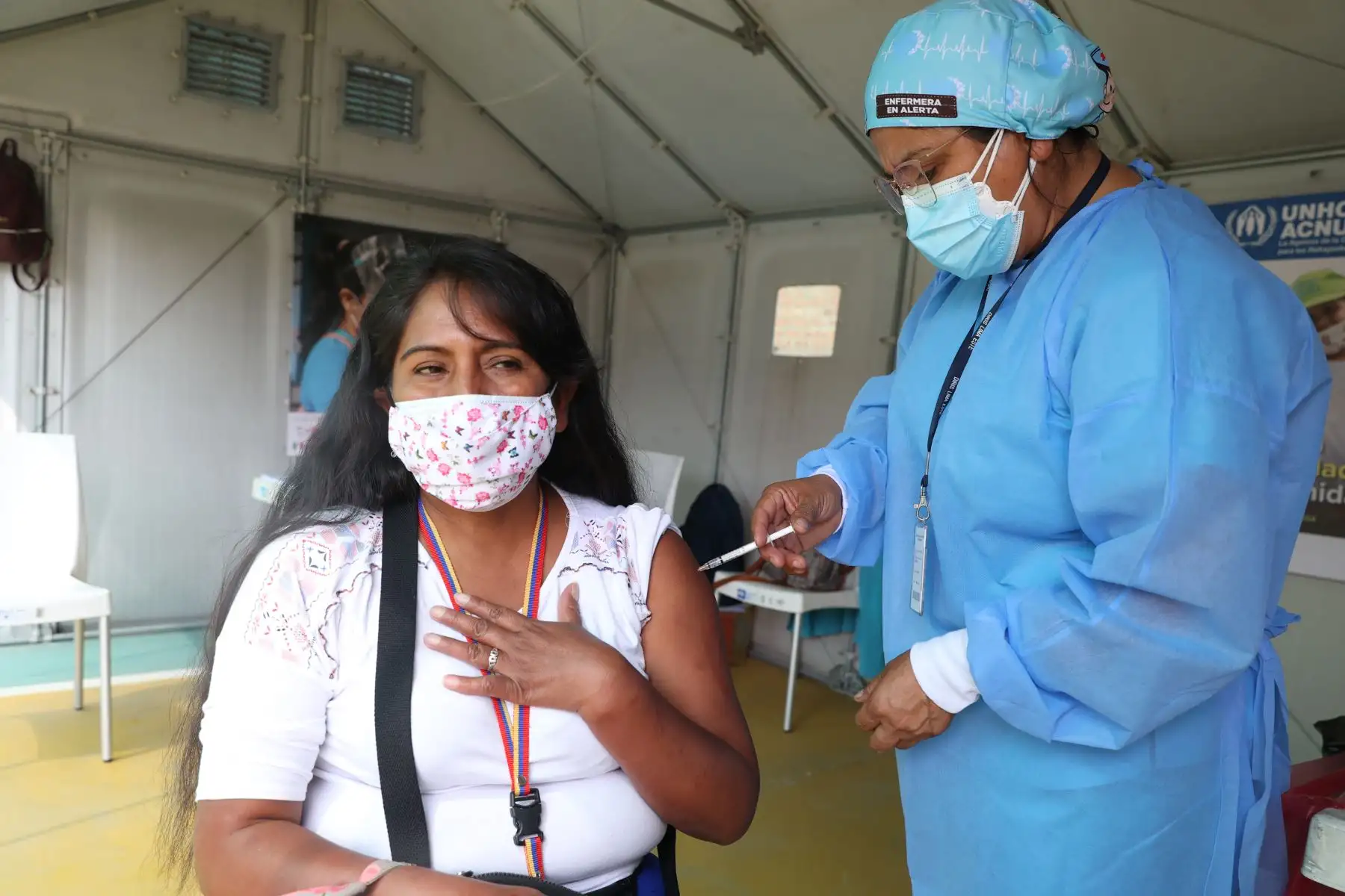 Minsa inaugura punto de atención para toma de muestra y diagnóstico molecular de la COVID-19 en Huaycán. Centro de Salud Señor de los Milagros. 
Foto: ANDINA/ Vidal Tarqui
