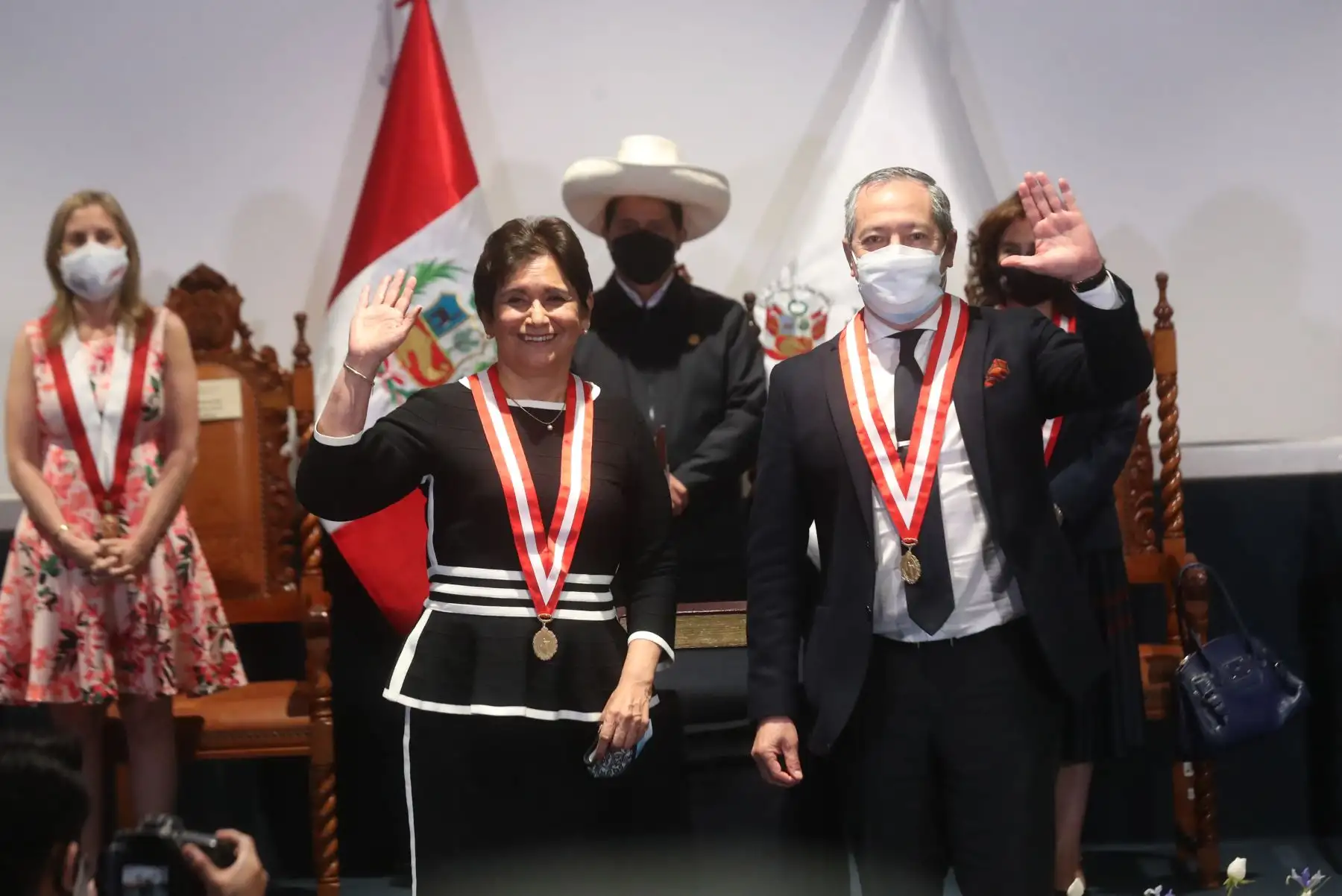 El nuevo presidente de la Junta Nacional de Justicia (JNJ), Henry José Ávila Herrera, juró hoy al cargo para el periodo 2022, en una ceremonia en la que se celebra también el segundo aniversario de la institución.Foto: ANDINA/ Carla Patiño