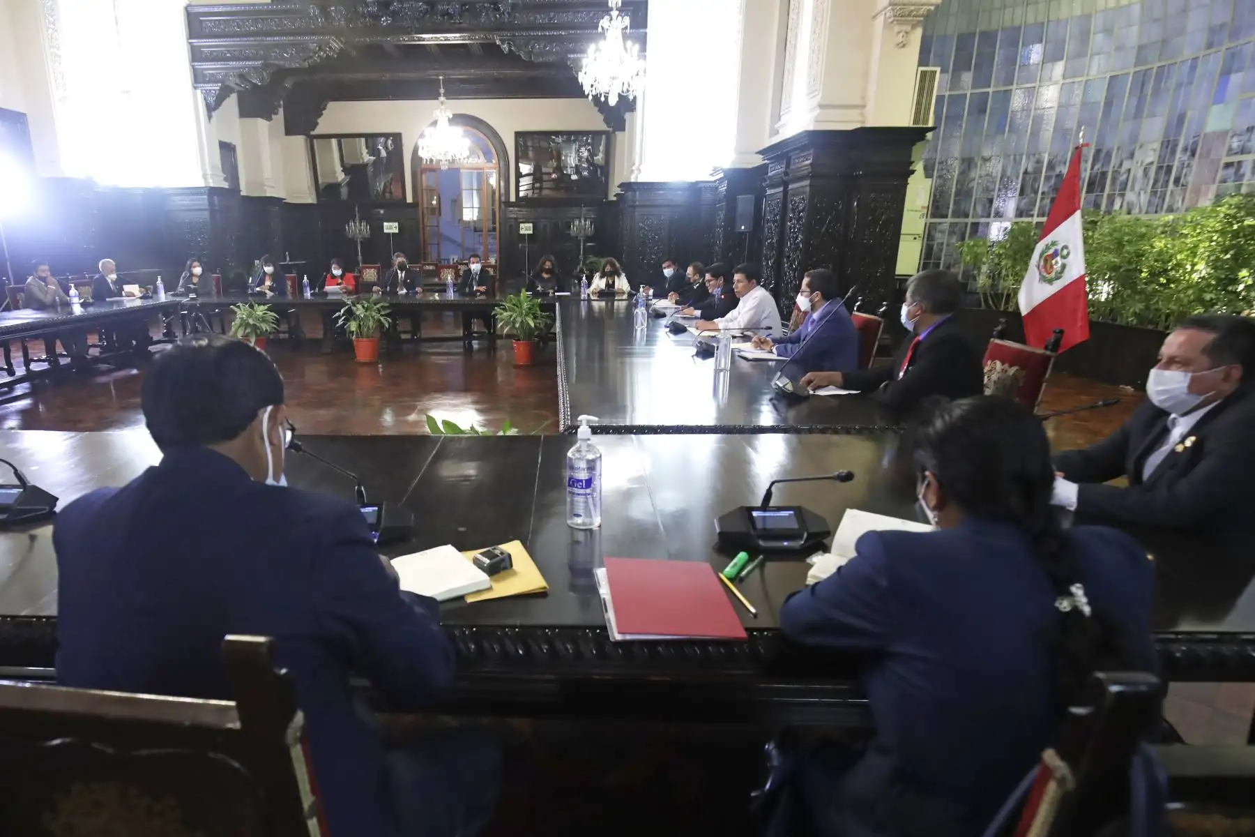Jefe de Estado, Pedro Castillo, se reúne con los nuevos prefectos en Palacio de Gobierno.
Foto: ANDINA/ Presidencia Perú