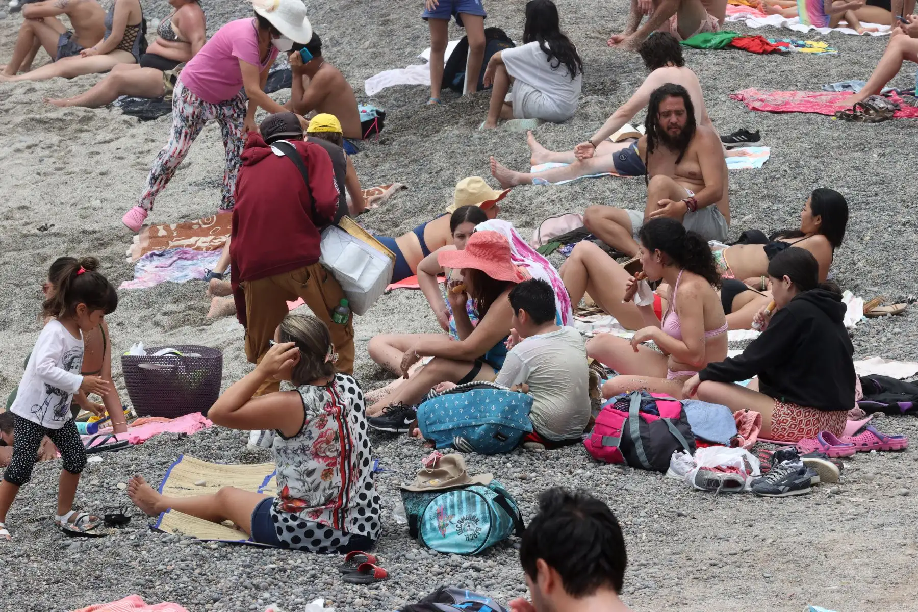 Familias llegan a las playas de Costa Verde. Foto: ANDINA/Vidal Tarqui