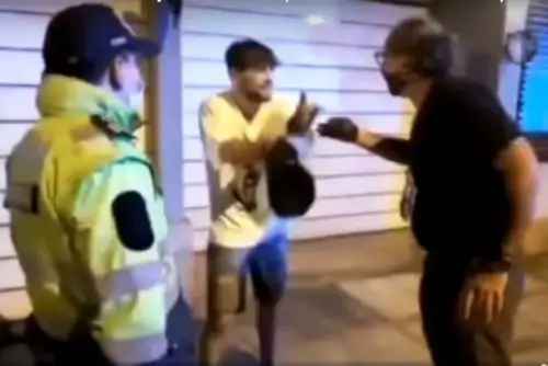 Ministerio de Cultura condena acto de discriminación contra policías y serenos en el distrito de Miraflores. Foto: Captura TV.