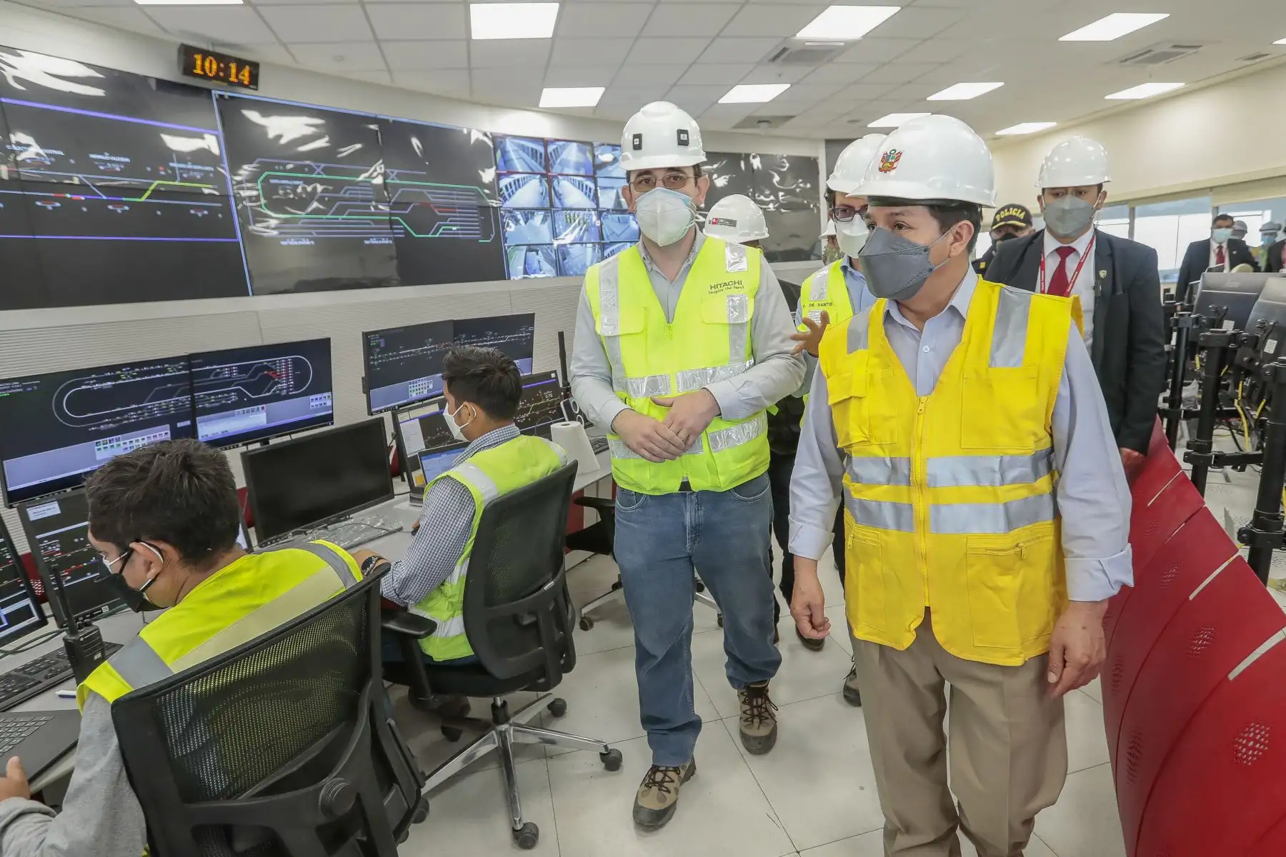 Presidente de la República, Pedro Castillo, realiza visita de inspección a la Central de Operaciones de la Línea 2 del Metro de Lima y Callao.
Foto: ANDINA/Presidencia Perú
