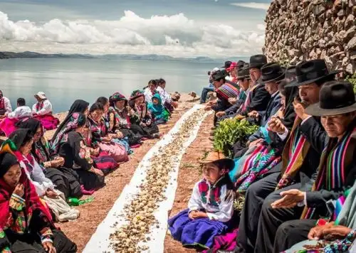 Población de la isla de Amantani, ubicada en el lago Titicaca, celebrará el ritual del Pachatata y Pachamama, reconocido Patrimonio Cultural de la Nación. Foto: ANDINA/difusión.
