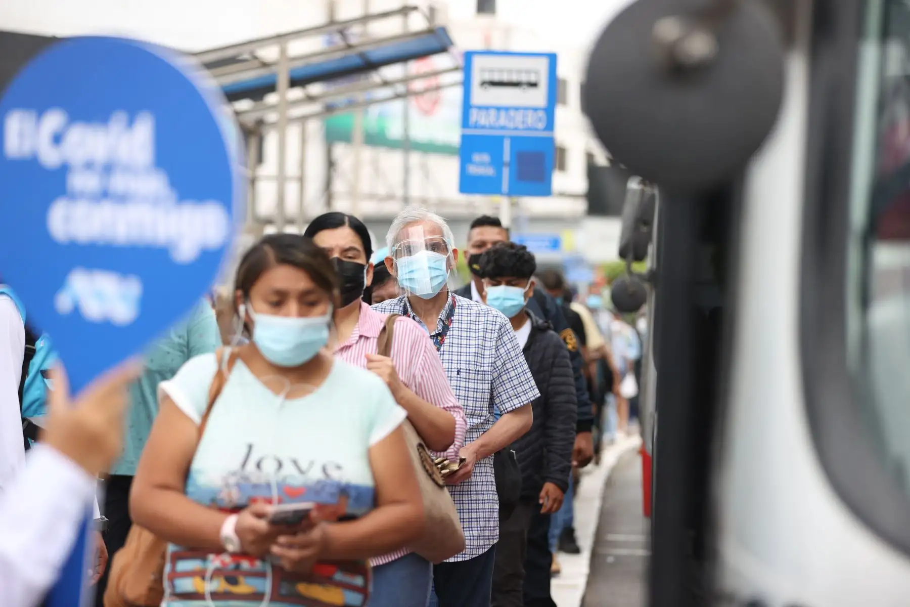 ATU refuerza acciones de prevención para el cumplimiento de los protocolos sanitarios ante la llegada de la tercera ola del covid-19 en los Corredores Complementarios.
Foto: ANDINA/Jhonel Rodriguez