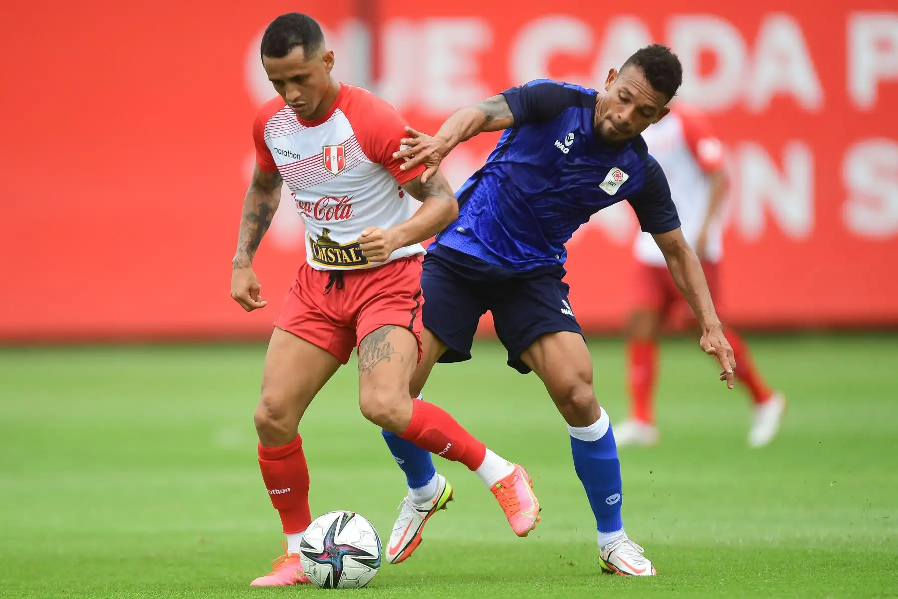Combinado de extranjeros de la Liga 1 enfrenta en partido amistoso, a la selección peruana. Foto: @LigaFutProf