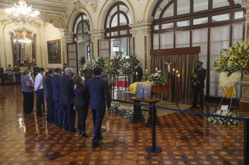 Velorio del exalcalde de Lima Luis Castañeda Lossio en el Palacio Municipal