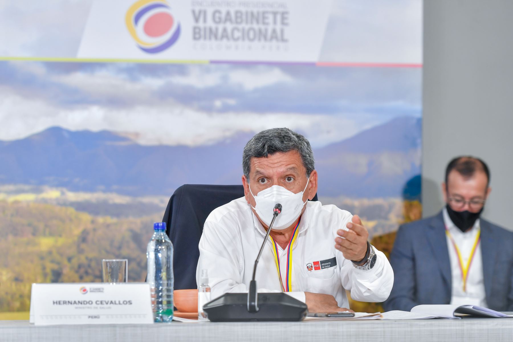 Ministro de Salud Hernando Cevallos, participó en el Encuentro Presidencial y VI Gabinete Binacional Perú-Colombia.
Foto: ANDINA/Presidencia Perú