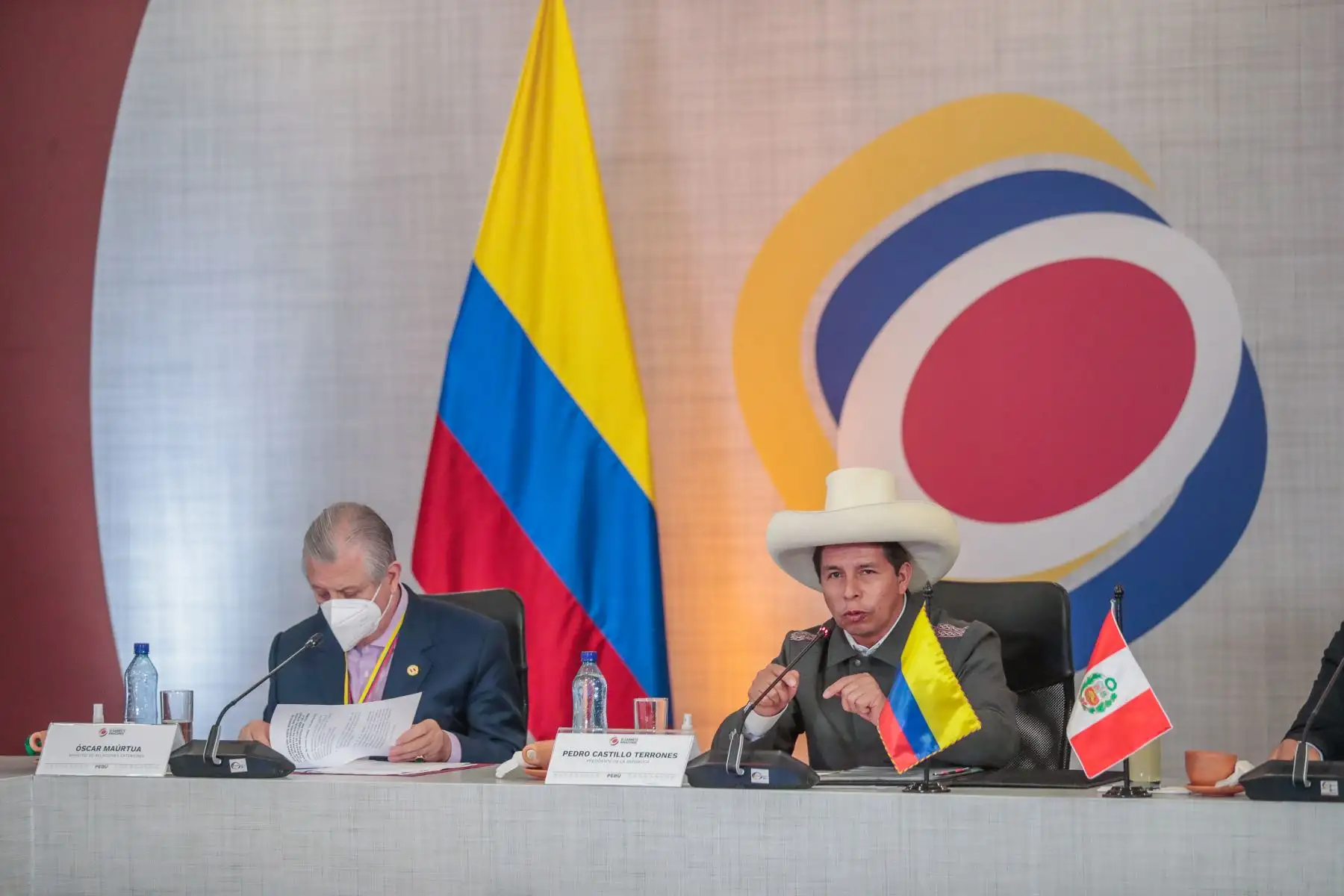Presidente Pedro Castillo participa de la instalación y apertura de la Reunión Plenaria del VI Gabinete Binacional Perú - Colombia.
Foto: ANDINA/Presidencia Perú