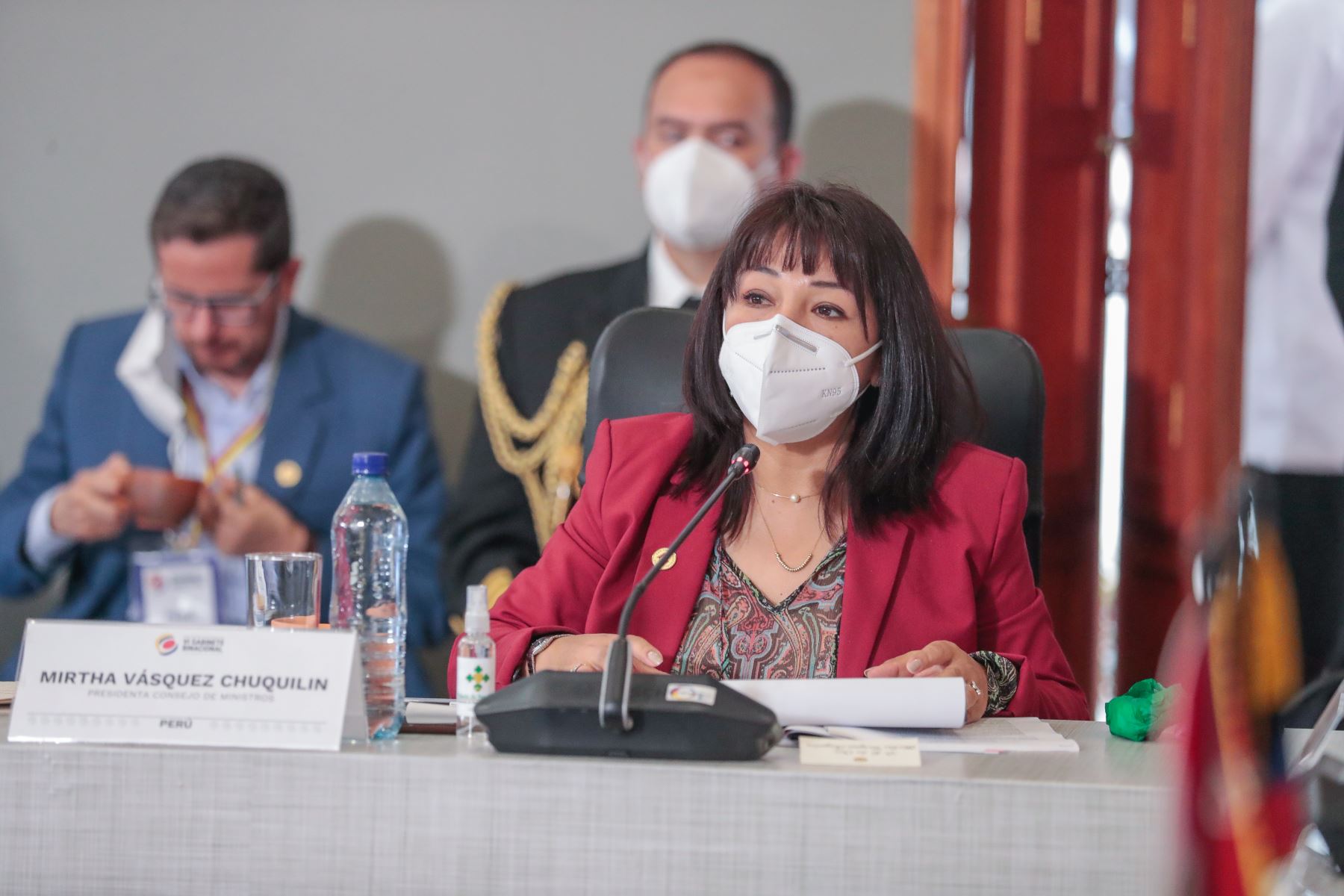 La premier Mirtha Vásquez, participó junto a Ministros de Estado, en el Encuentro Presidencial y VI Gabinete Binacional Perú-Colombia, mecanismo de coordinación del más alto nivel entre ambos países.
Foto: ANDINA/Presidencia Perú