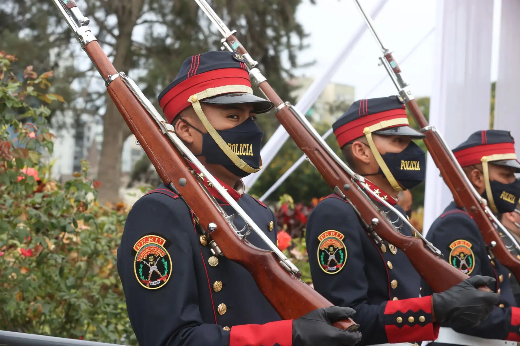 Ceremonia por la Batalla de Miraflores, con asistencia del alcalde de Miraflores, Jefe del Comando Conjunto de la Fuerza Armada y los comandantes generales del Ejército, de la Marina de la FAP y la PNP en el Reducto Nro 2 de Miraflores. Foto: ANDINA/ Vidal Tarqui