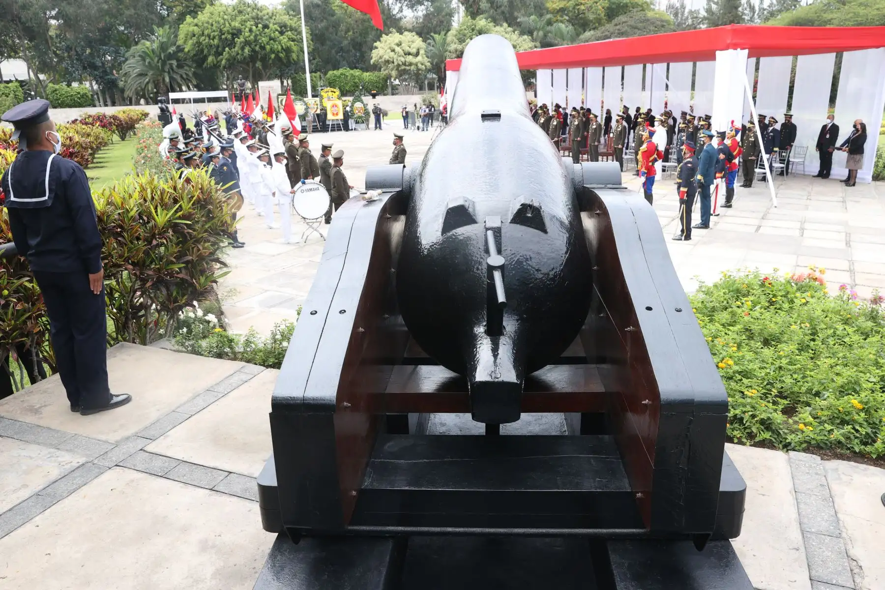 Histórico Cañón Naval Dahlgren, que fue utilizado para la defensa de Lima en la Batalla de Miraflores. Foto: ANDINA/ Vidal Tarqui