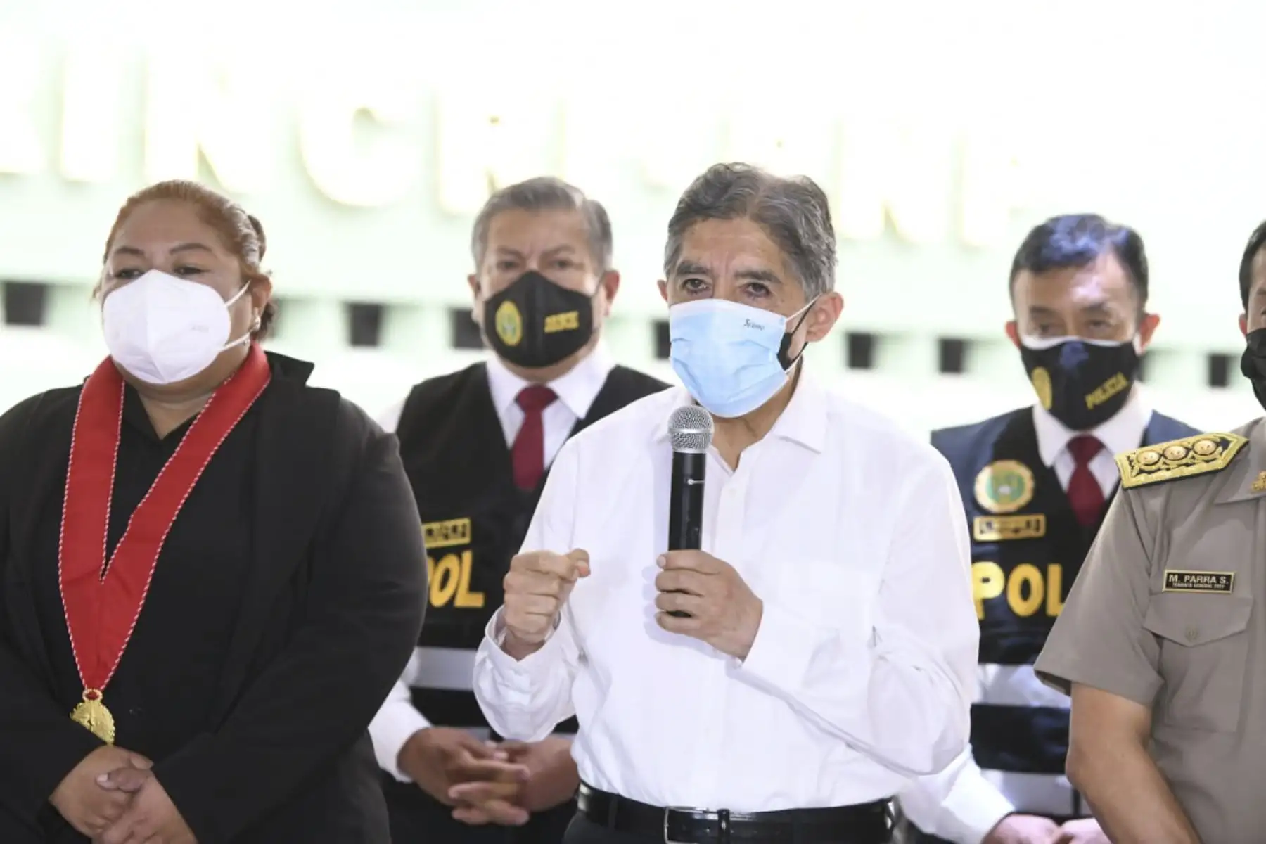 El ministro del Interior, Avelino Guillén, manifestó que la Policía Nacional del Perú está comprometida en reducir la delincuencia en coordinación con los gobiernos municipales. ANDINA/ Mininter